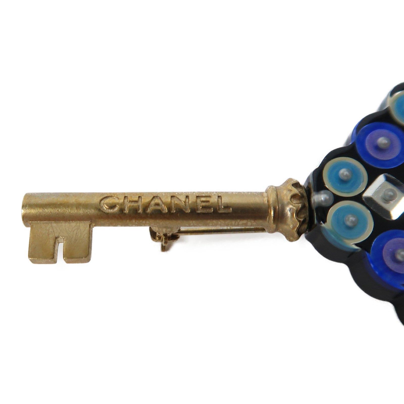 CHANEL 【激減優惠】金屬/PVC 胸針黑色/金色