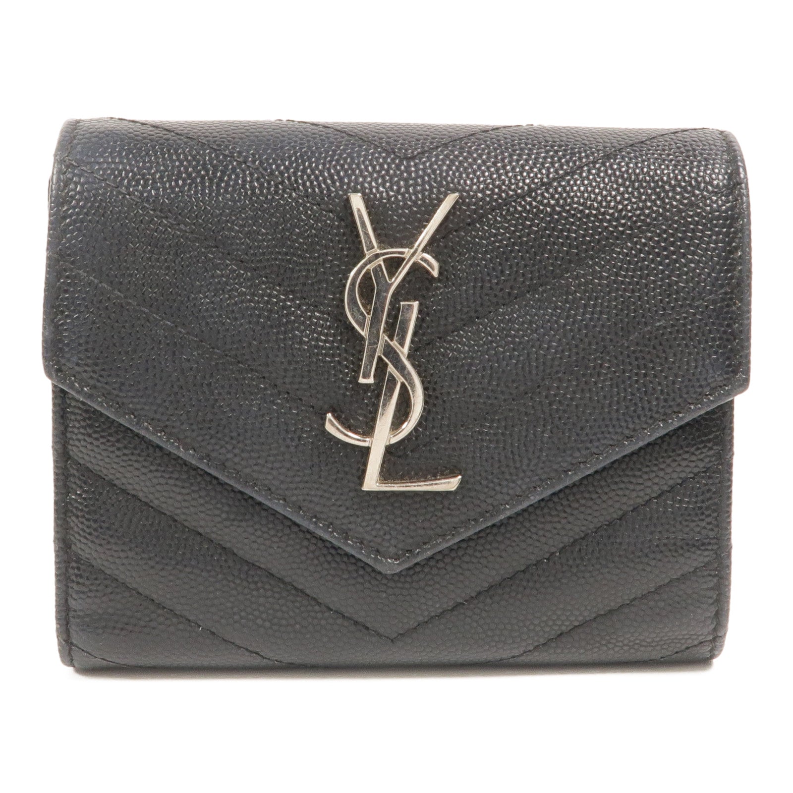 SAINT LAURENT 羊皮皮革Cassandre錢包