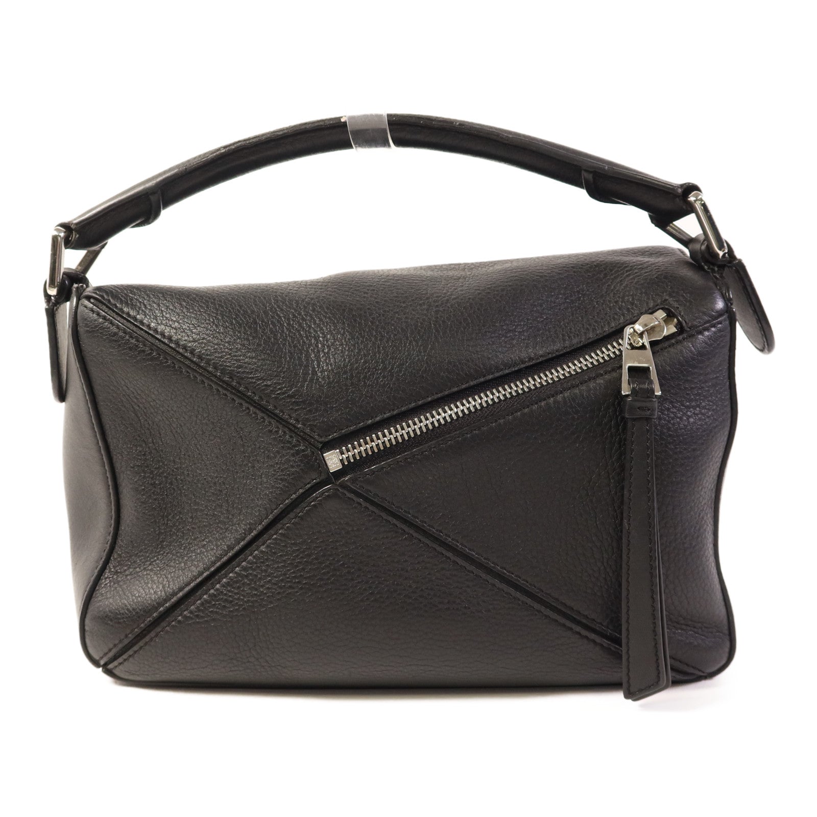 LOEWE 牛皮皮革Small Puzzle銀扣手挽肩背兩用袋