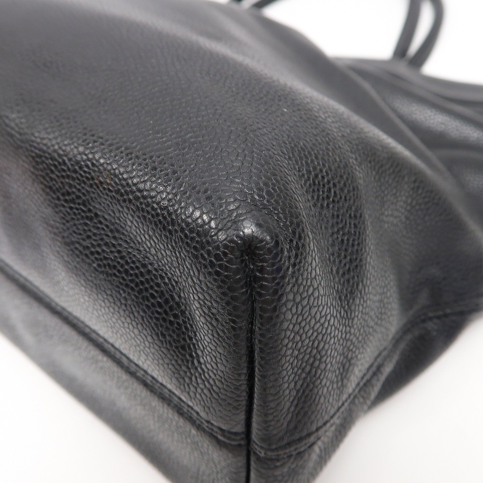 CHANEL 【激減優惠】Caviar皮革Shoulder Bag金扣肩背袋黑色