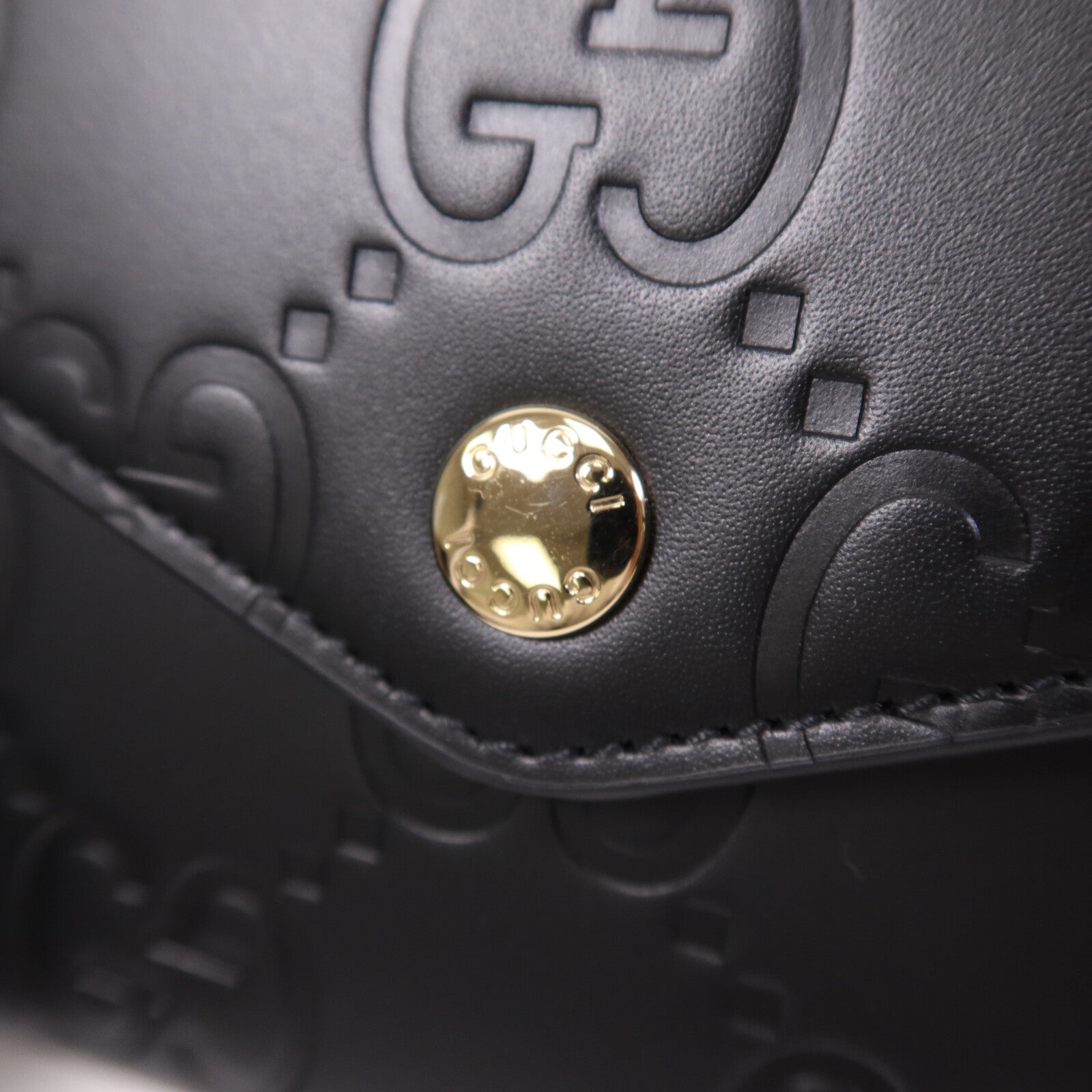 GUCCI 【激減優惠】牛皮皮革GG Chain Wallet金扣鏈帶肩背袋