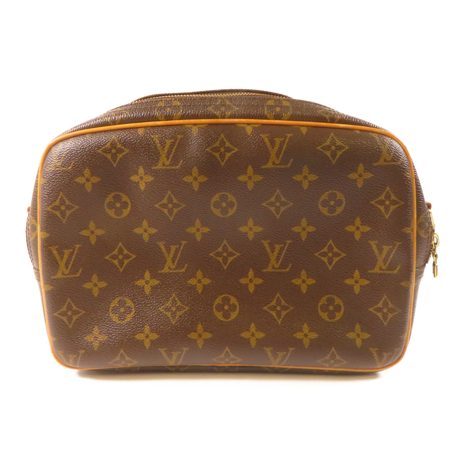 LOUIS VUITTON Monogram Reporter PM金扣肩背袋啡色
