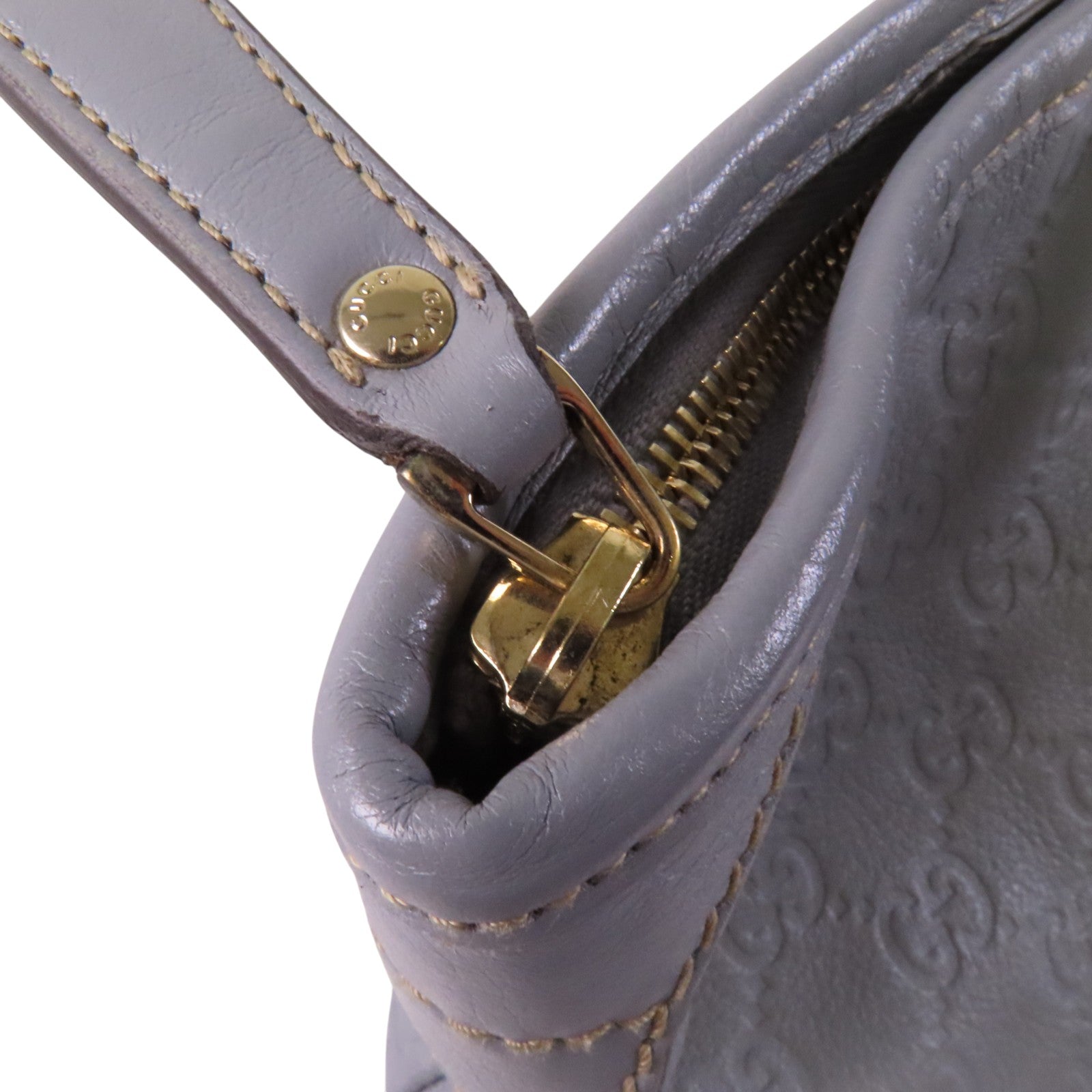 GUCCI 牛皮皮革Tote Bag金扣肩背袋