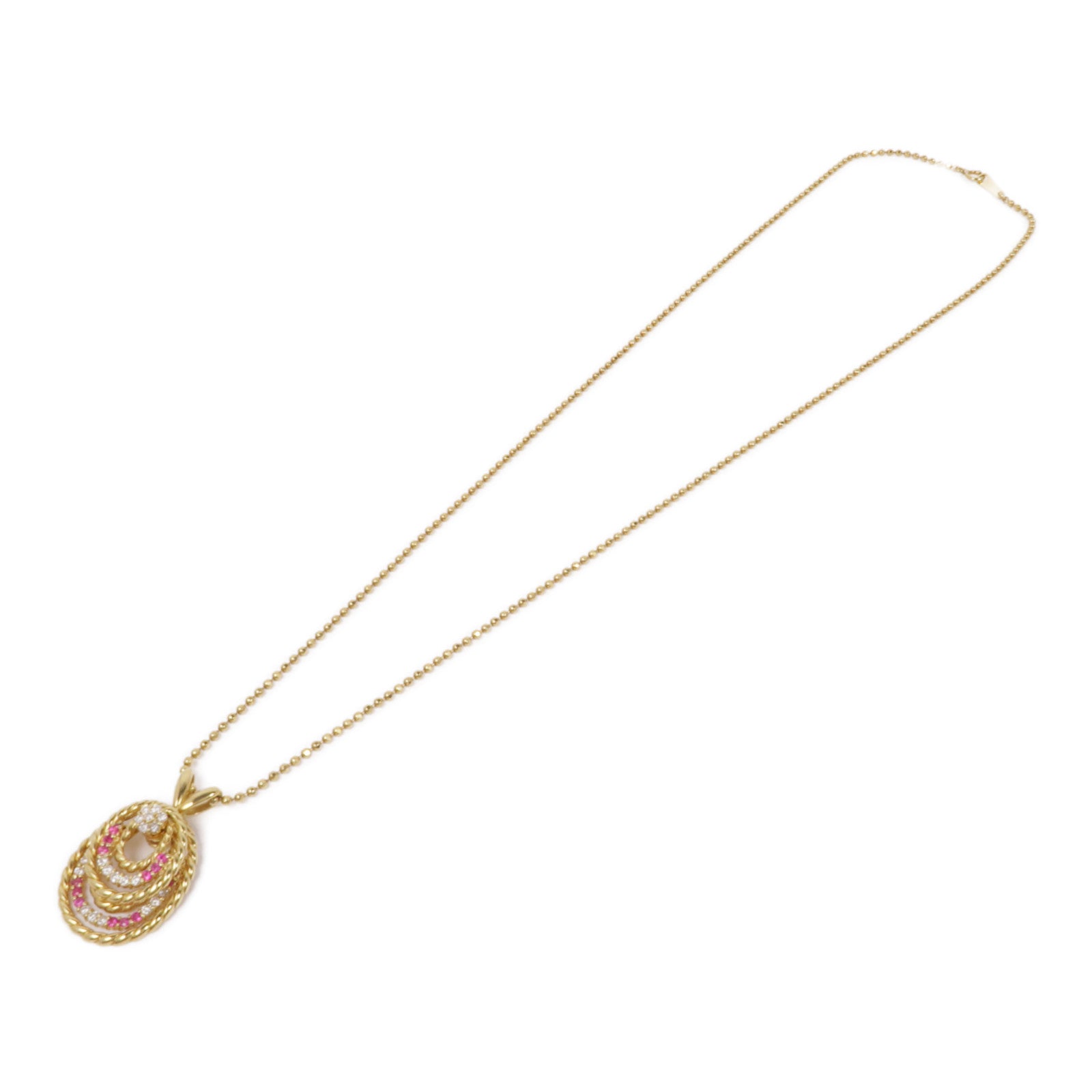 JEWELRY 18K黃金0.64ct紅寶石/0.54ct鑽石Ruby/Diamond Necklace項鏈