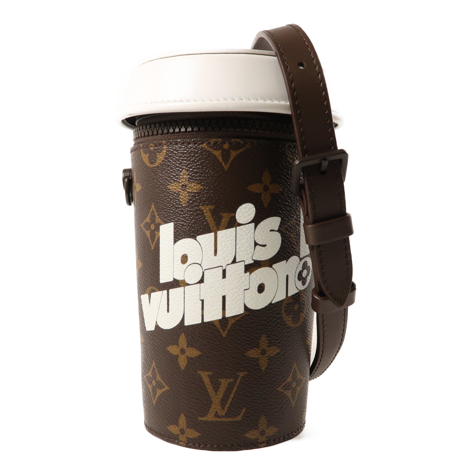 LOUIS VUITTON Monogram Coffee Cup肩背袋棕色