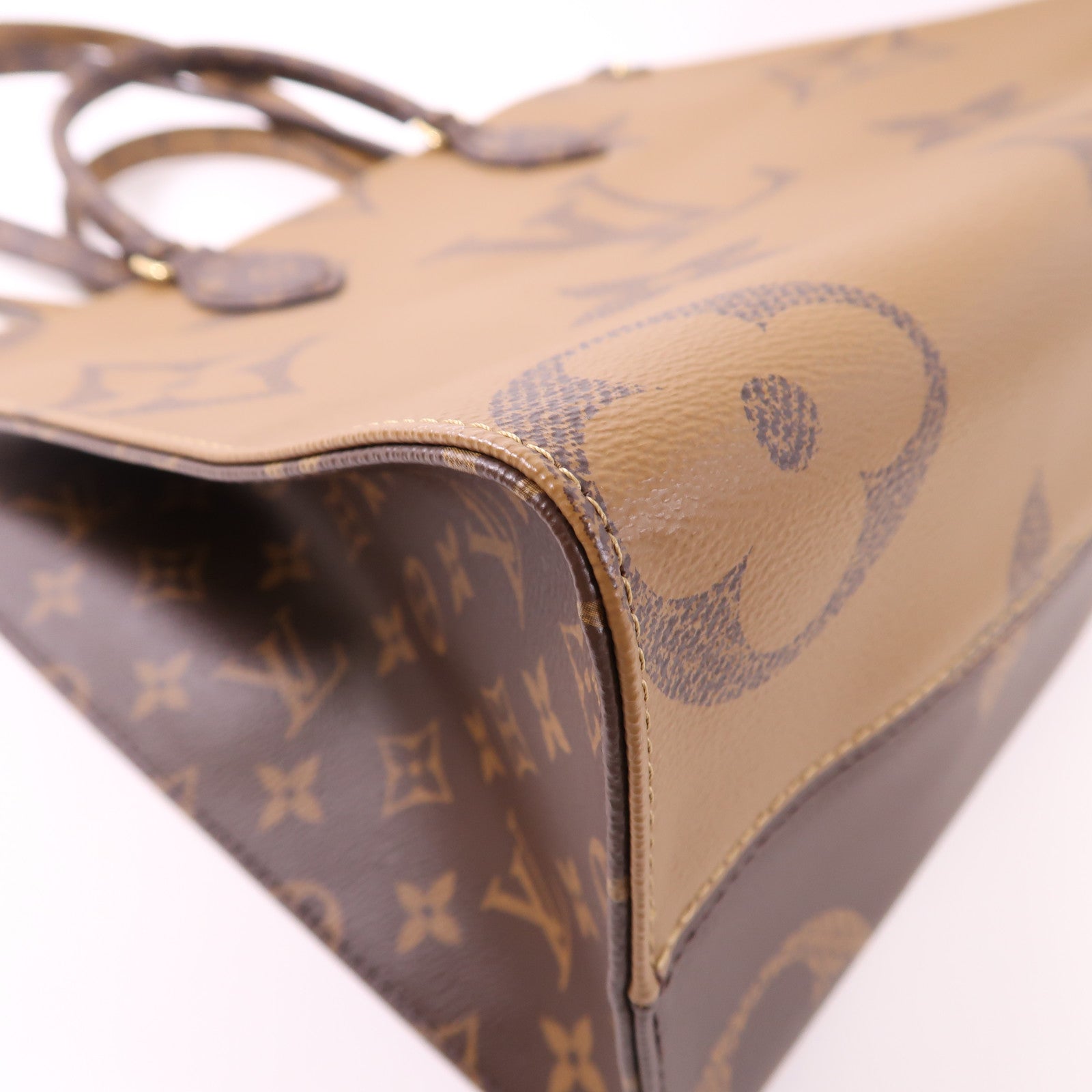 LOUIS VUITTON Monogram Giant On The Go MM金扣手挽肩背兩用袋