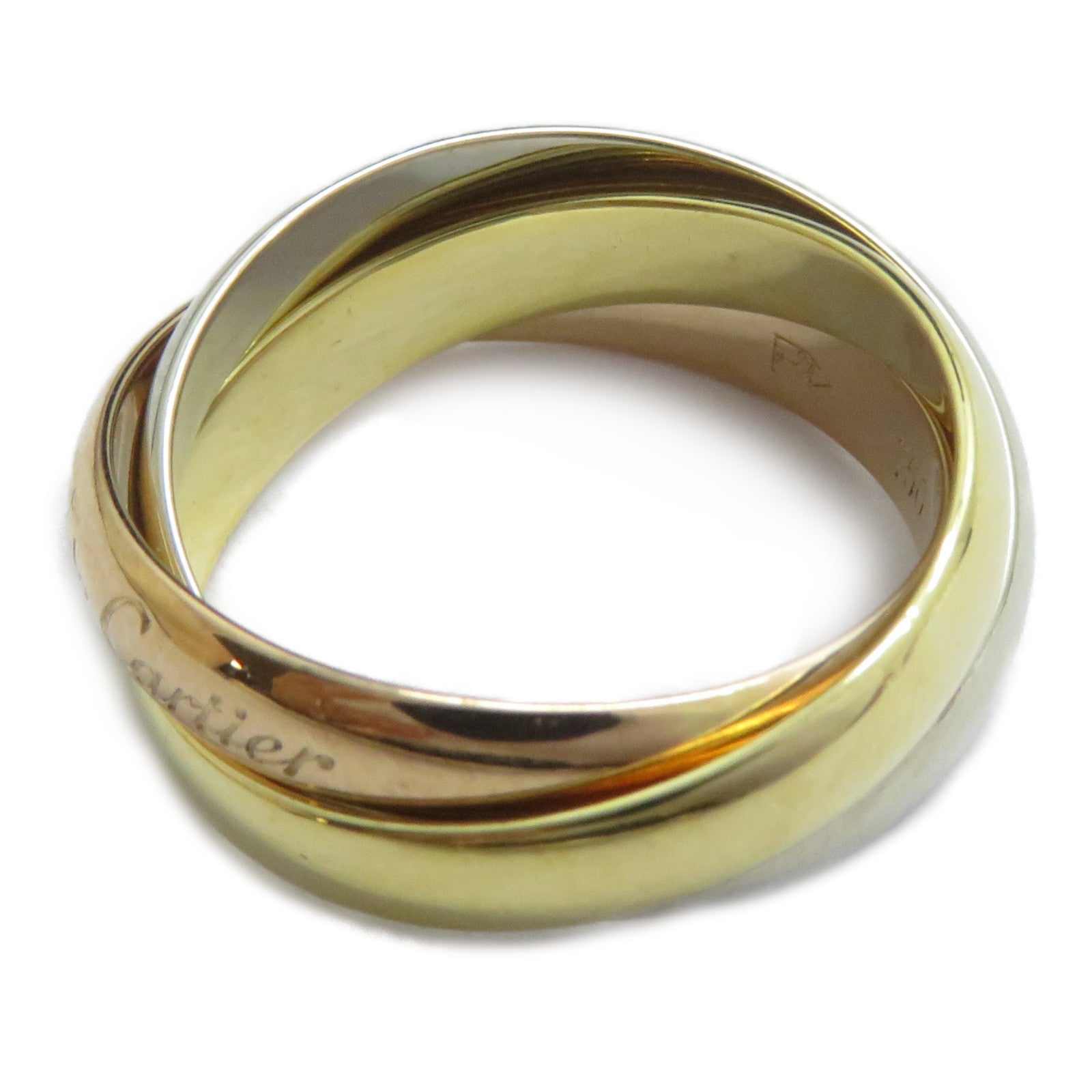CARTIER 【激減優惠】18K黃金/白金/玫瑰金Trinity戒指Cartier#52/US#6
