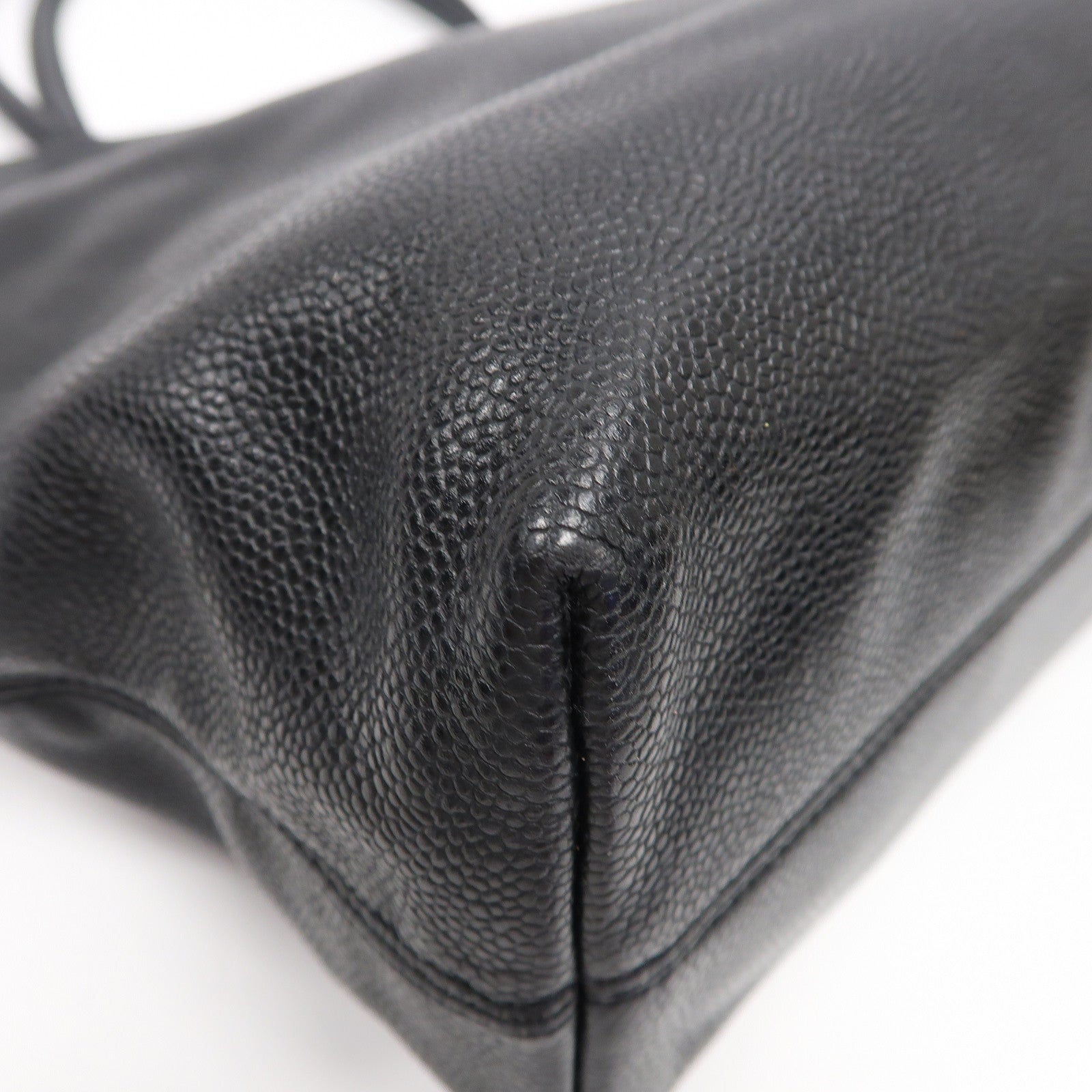 CHANEL 【激減優惠】Caviar皮革Shoulder Bag金扣肩背袋黑色