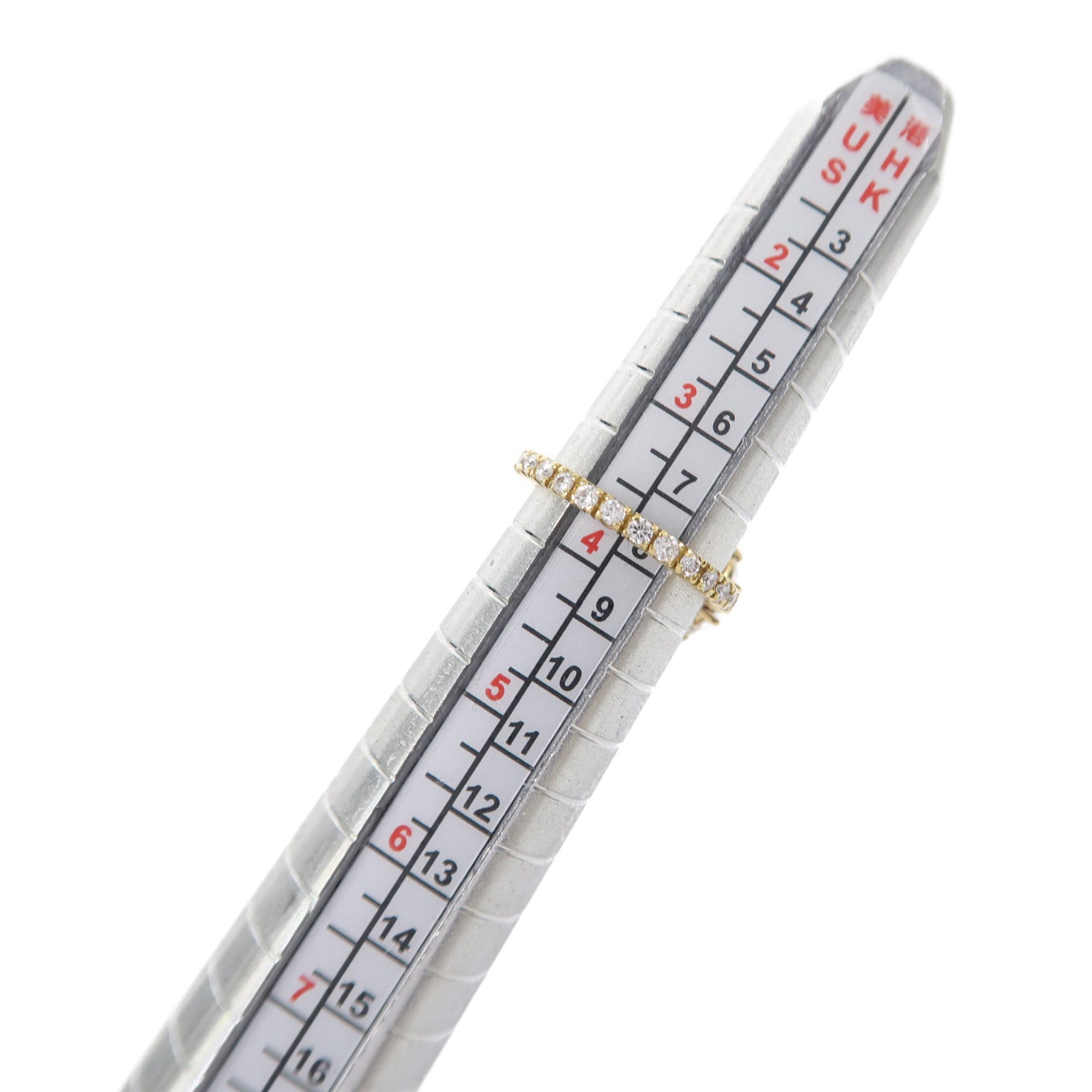 JEWELRY 18K黃金Ring0.56ct鑽石/0.47ct鑽石戒指US#3.75