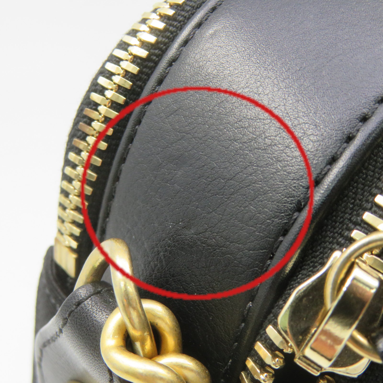 CHANEL 菱格牛皮皮革Camera Shoulder Bag金扣链带肩背袋黑色