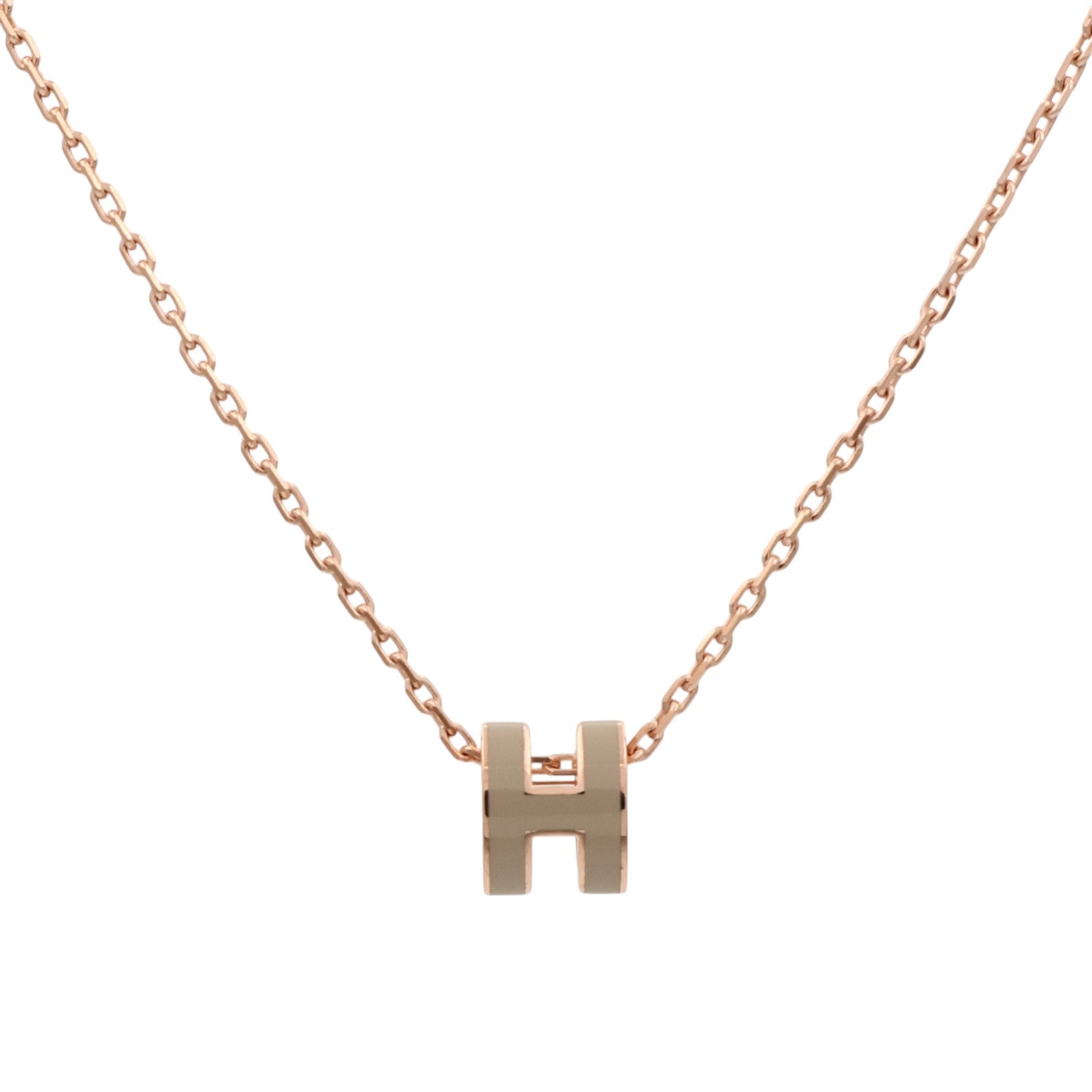 HERMES 金屬/琺瑯Mini Pop H Necklace項鍊Chai