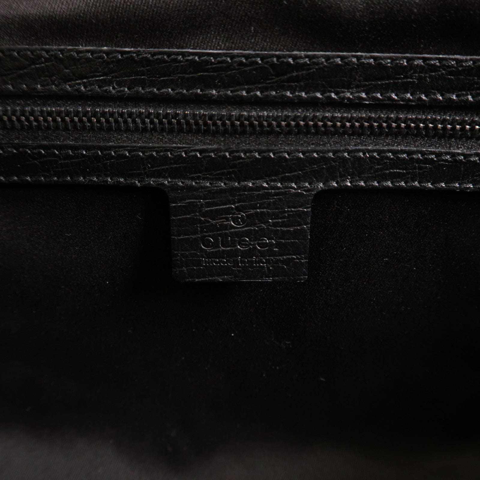 GUCCI 帆布Bamboo Bullet黑扣肩背袋黑色