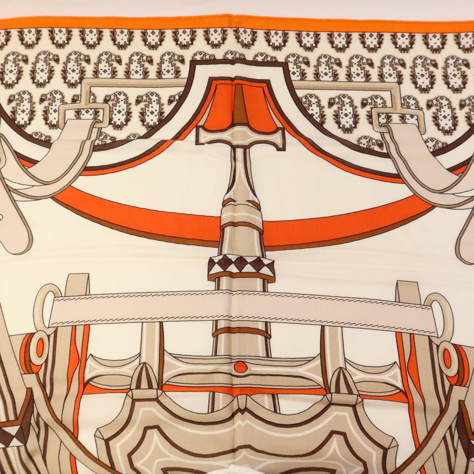 HERMES 羊絨/絲質Scarf 140X140絲巾