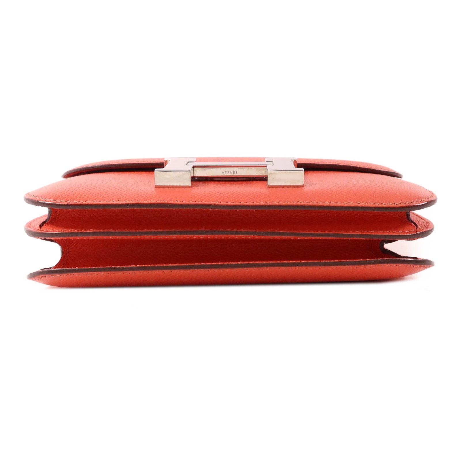HERMES Epsom皮革Constance Mini銀扣肩背袋Rose Jaipur