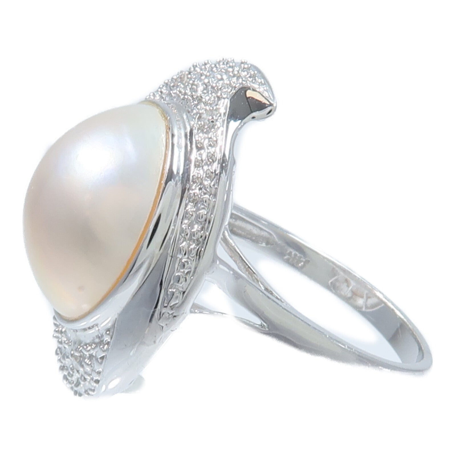 JEWELRY 14K白金Pearl Ring珍珠戒指