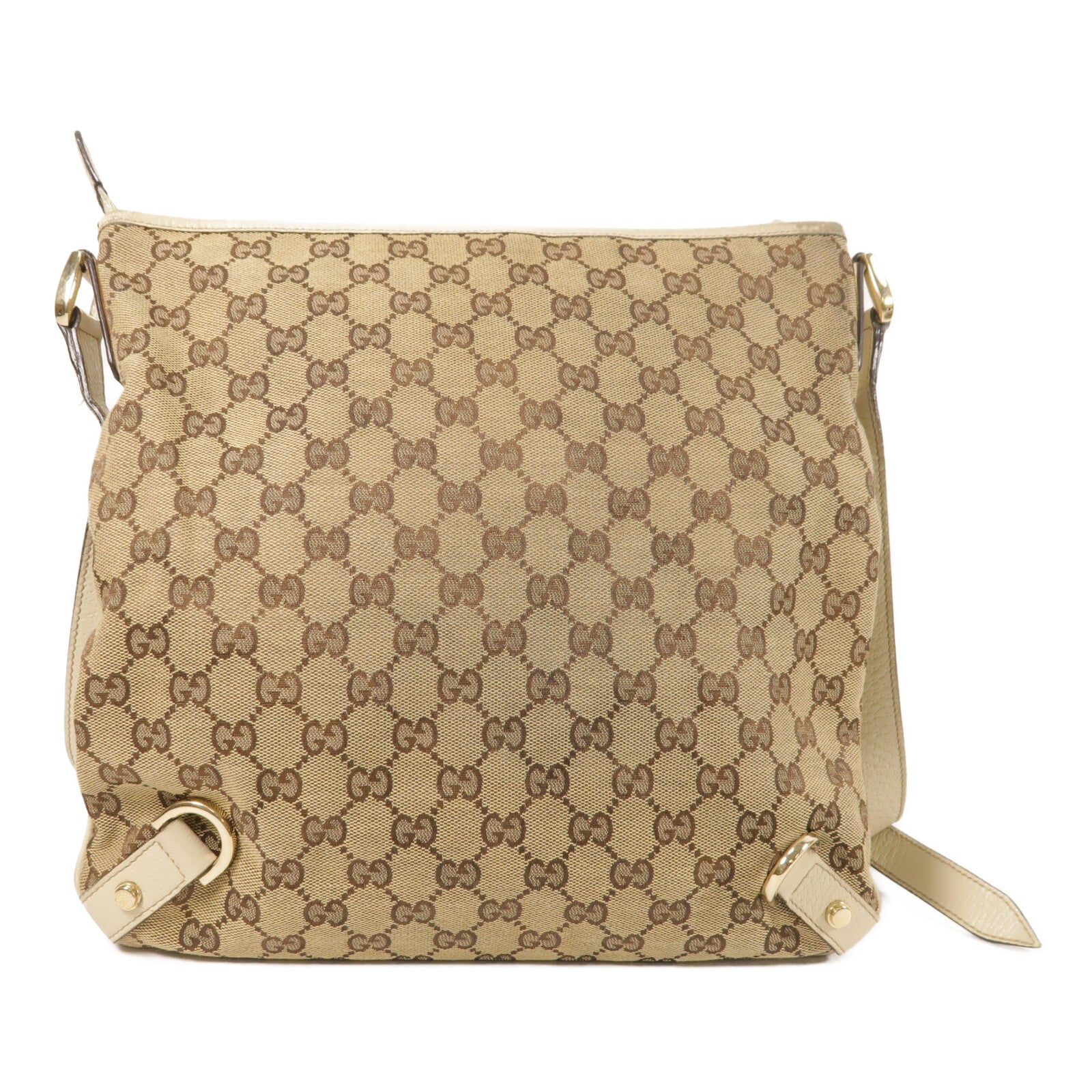 GUCCI 帆布Shoulder Bag金扣肩背袋