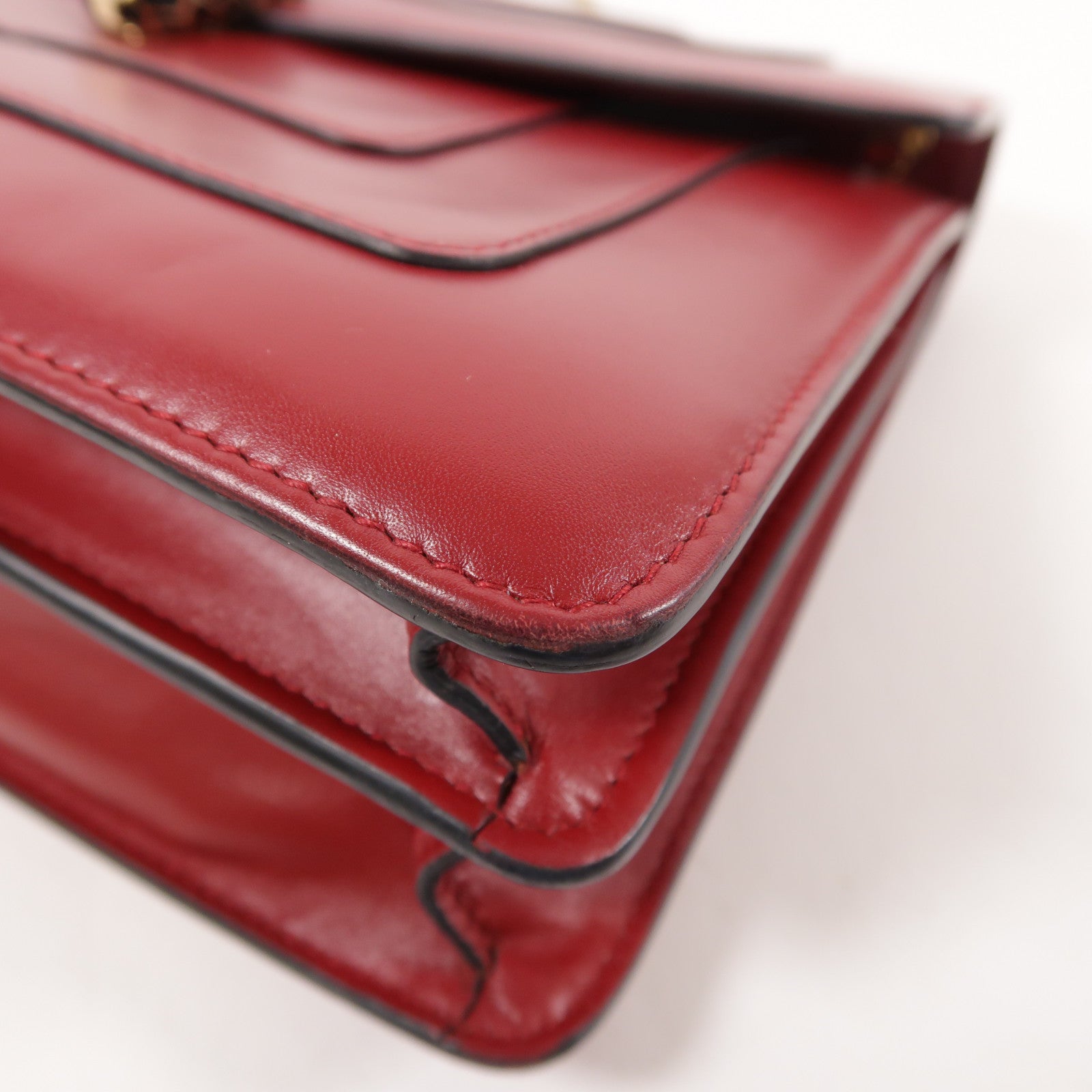 BVLGARI 【激減優惠】牛皮皮革Serpenti Forever金扣鏈帶肩背袋