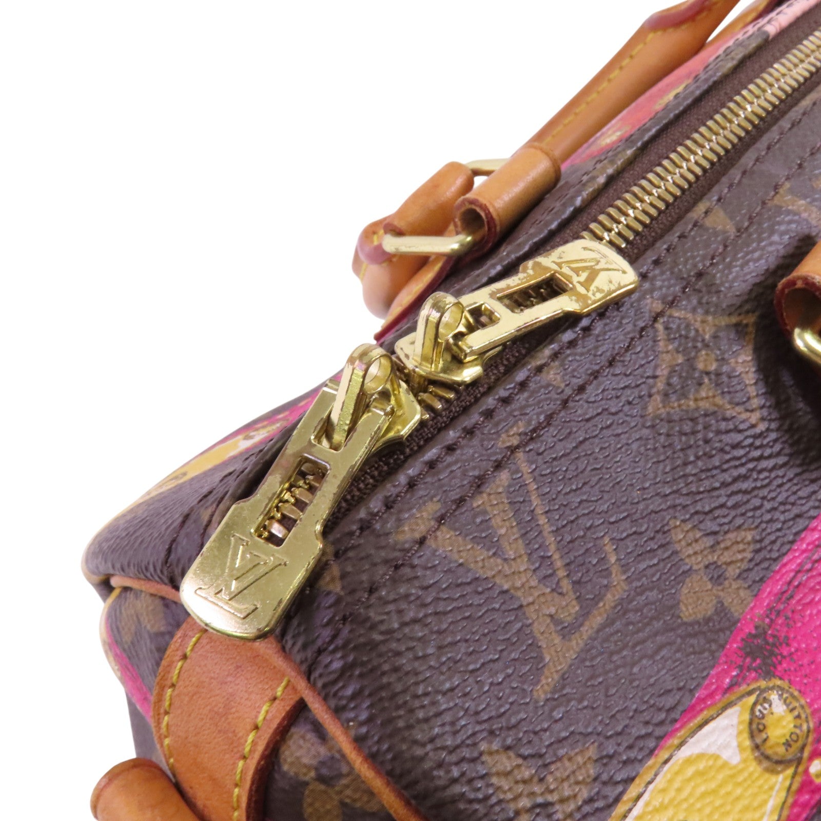 LOUIS VUITTON Monogram Speedy Bandouliere 30 Summer Trunk金扣手挽肩背兩用袋