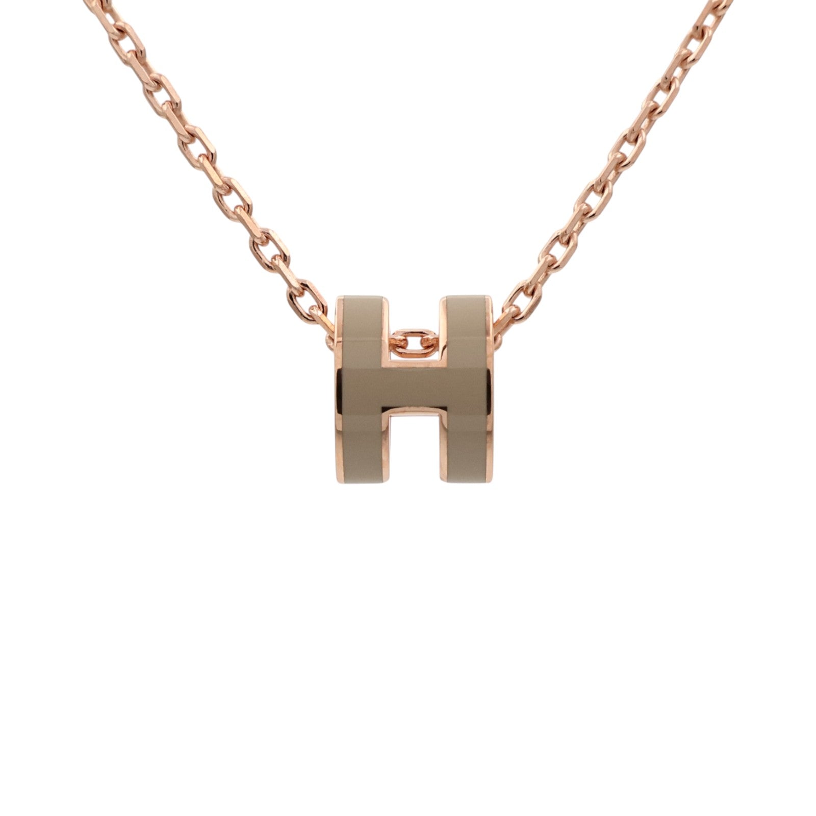 HERMES 金屬/琺瑯Mini Pop H Necklace項鍊Chai