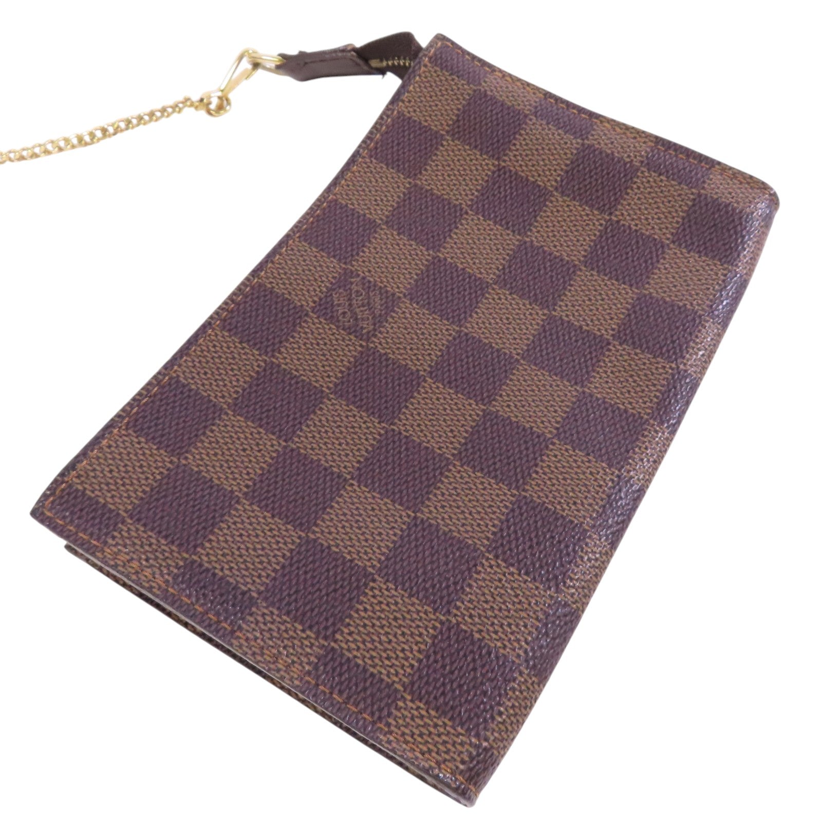 LOUIS VUITTON Damier Ebene Marais金扣肩背袋