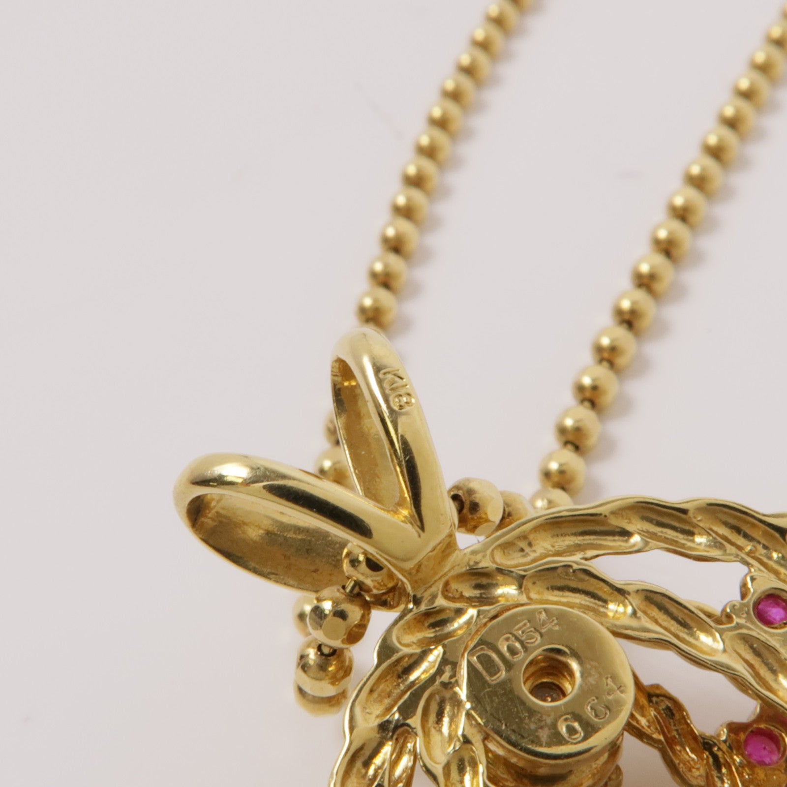 JEWELRY 18K黃金0.64ct紅寶石/0.54ct鑽石Ruby/Diamond Necklace項鏈