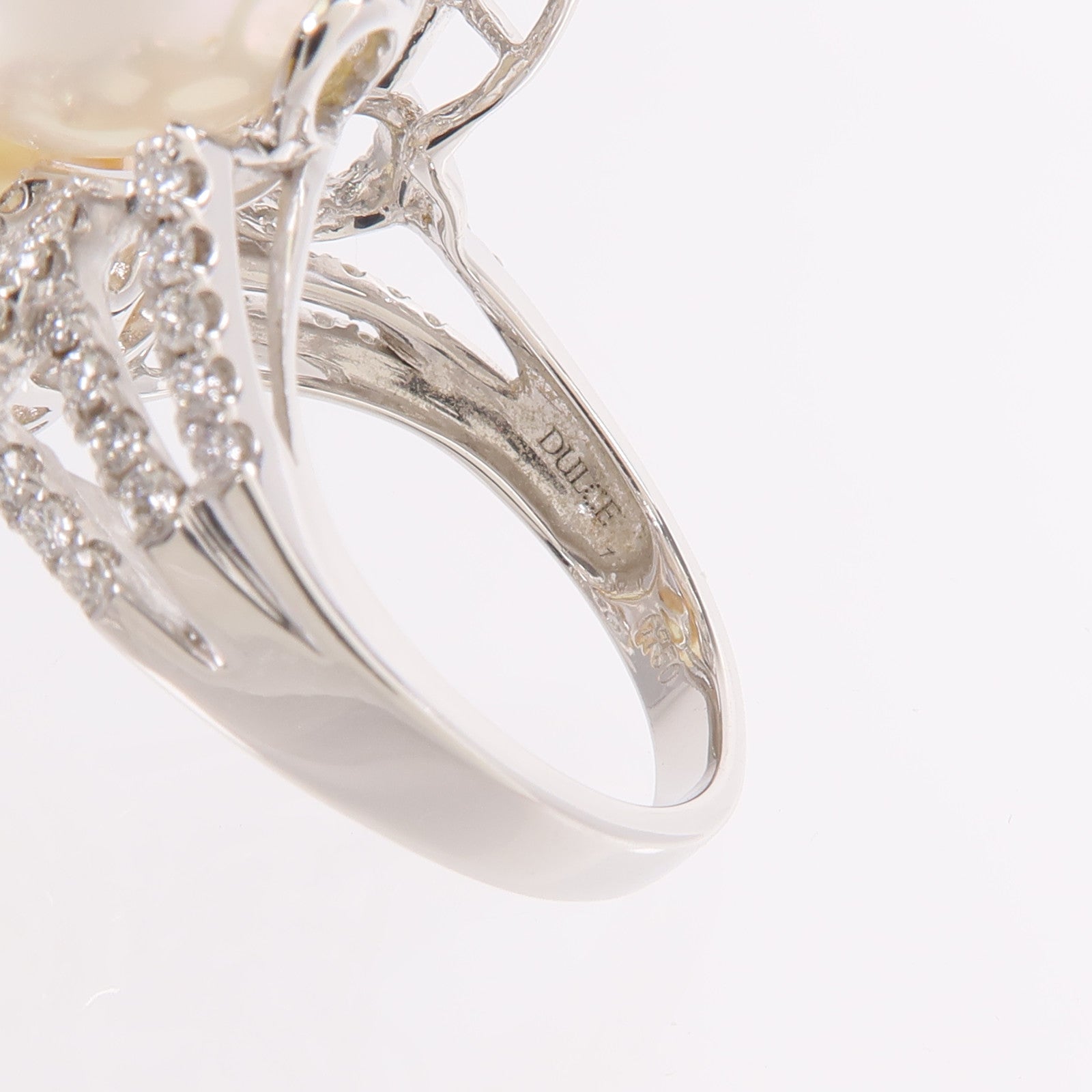 JEWELRY 18K白金Pearl Diamond Ring珍珠/鑽石戒指