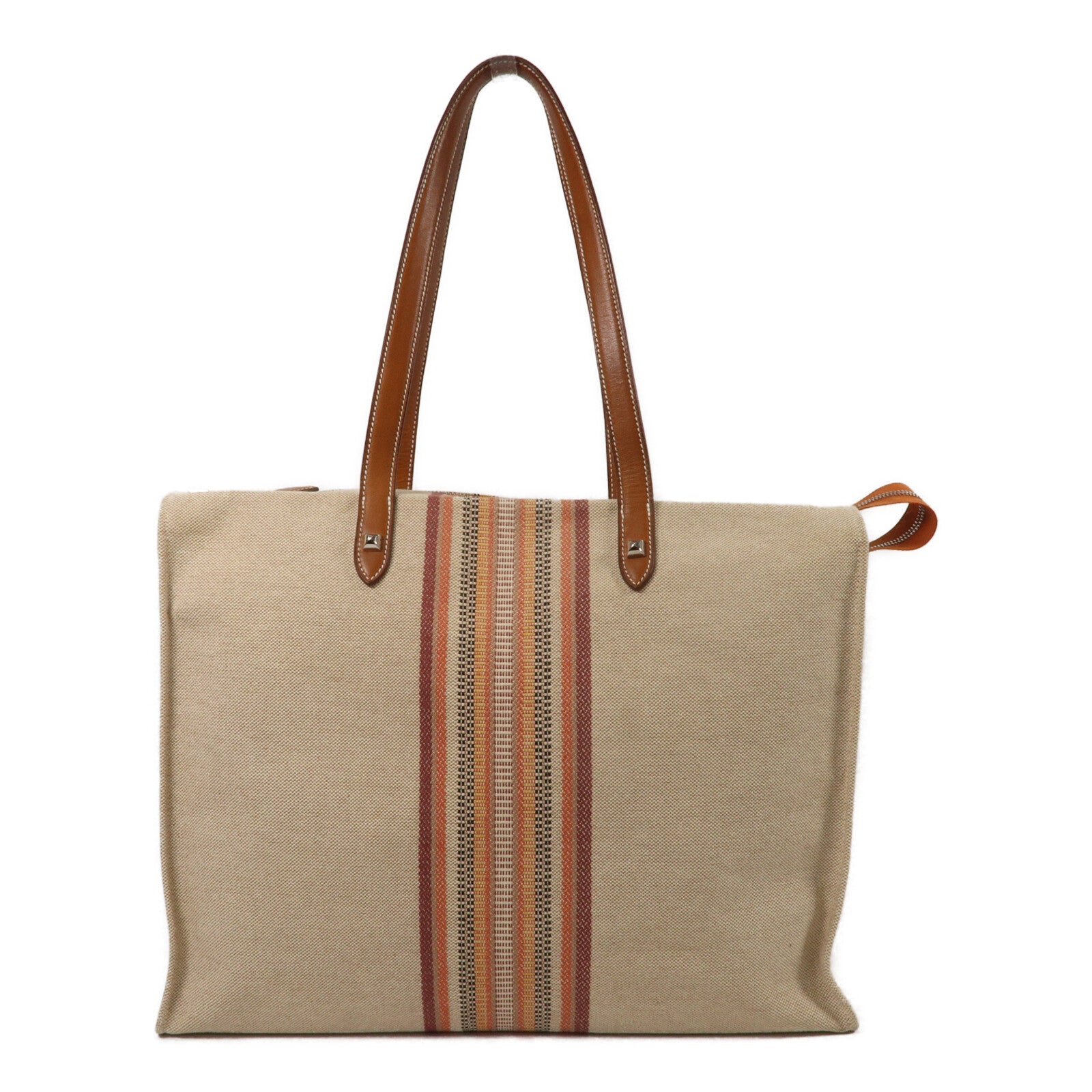 HERMES 帆布Mira Ganges Tote手挽袋