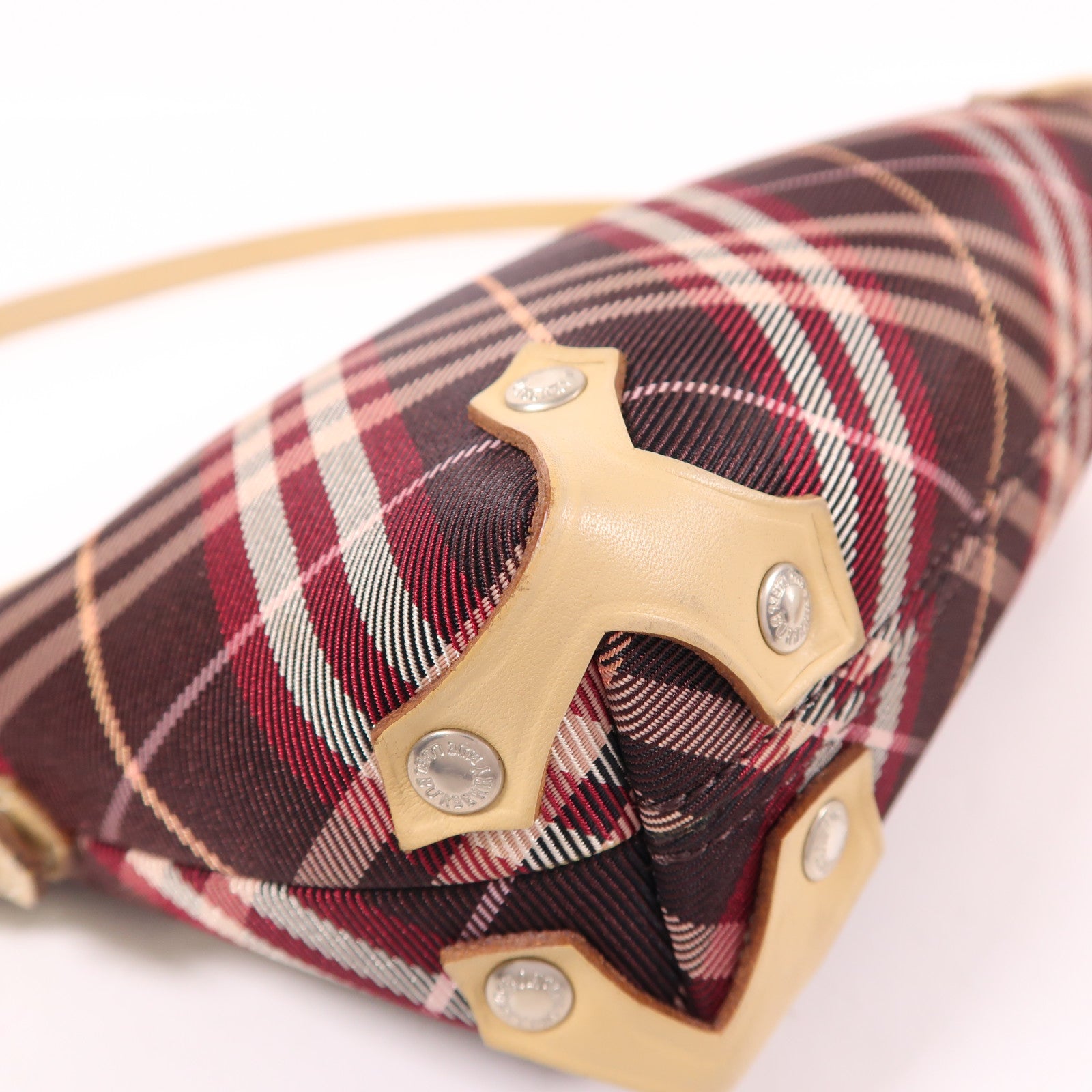 BURBERRY BLUE LABEL 帆布2 Way Shoulder銀扣手挽肩背兩用袋