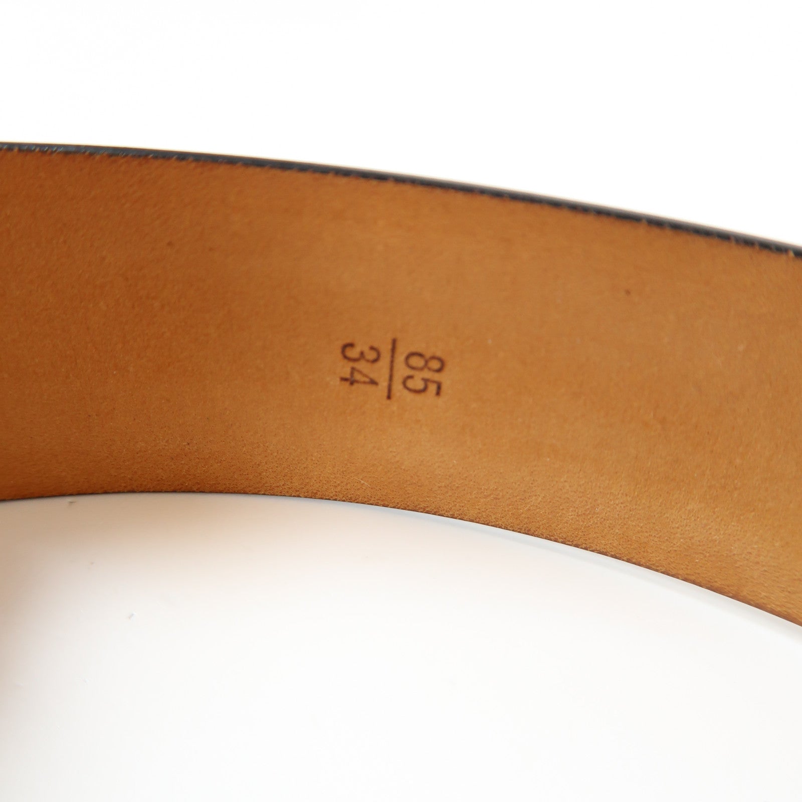 LOUIS VUITTON 牛皮皮革Belt 85cm銀扣皮帶黑色/啡色