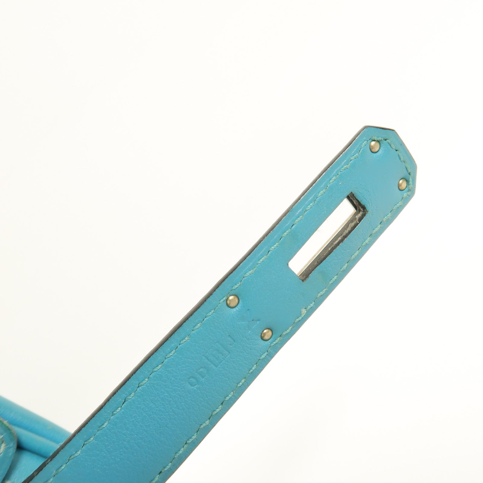 HERMES Swift皮革Berline Mini肩背袋Blue Paon