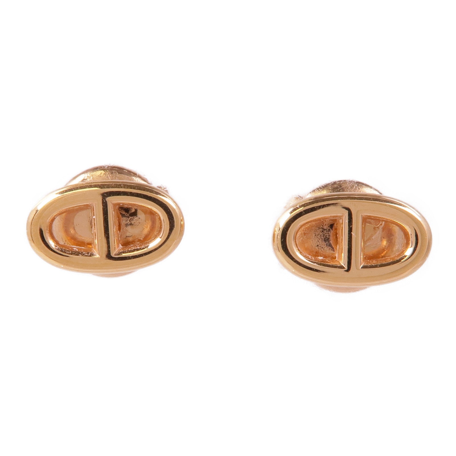 HERMES 18K玫瑰金Chaine d'ancre Earrings耳環