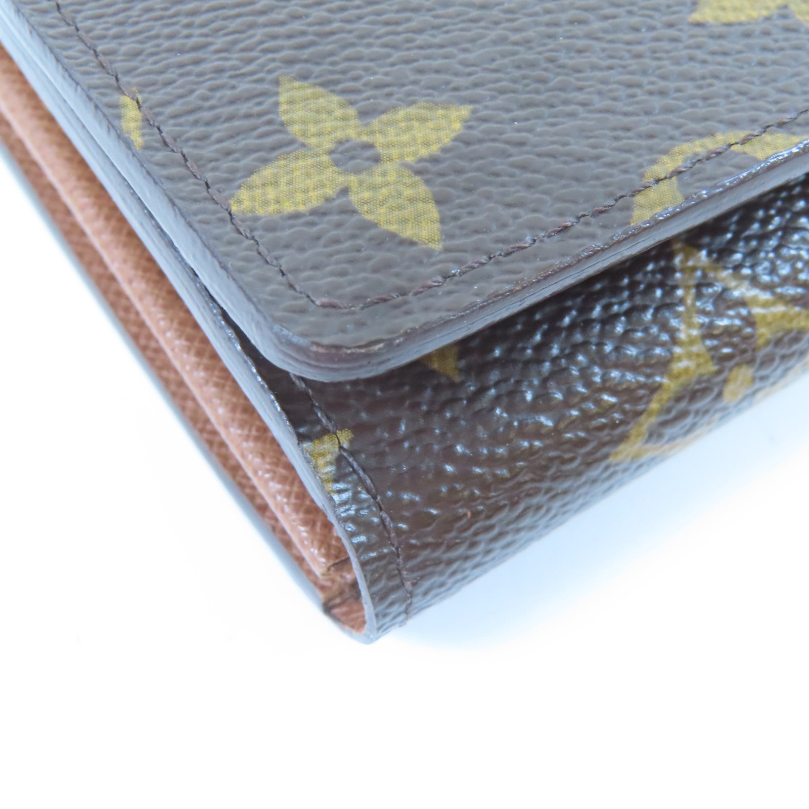LOUIS VUITTON Monogram Portafeiulle Tresor Wallet金扣錢包啡色