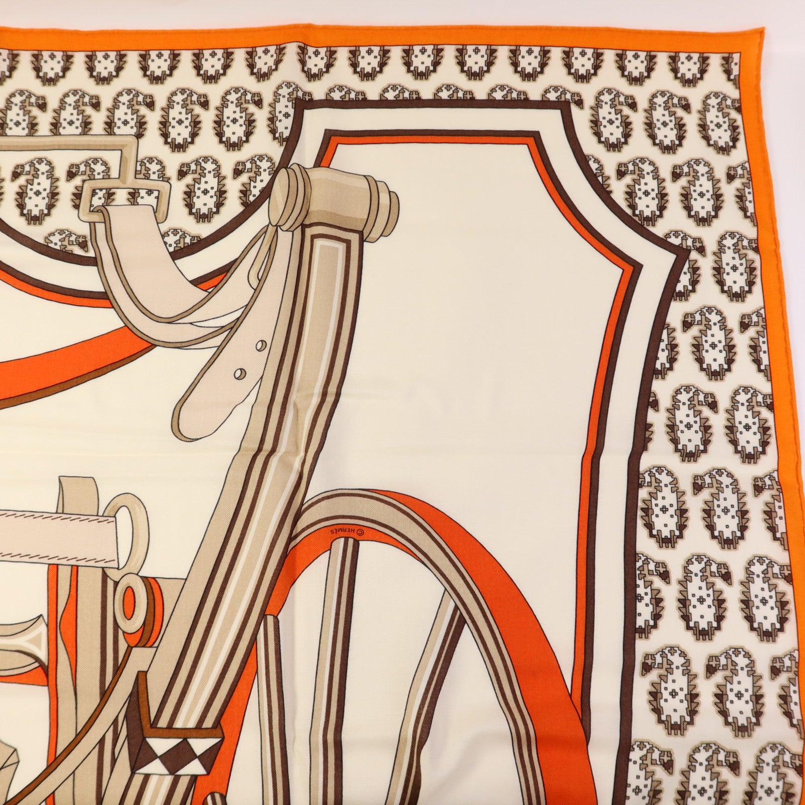 HERMES 羊絨/絲質Scarf 140X140絲巾
