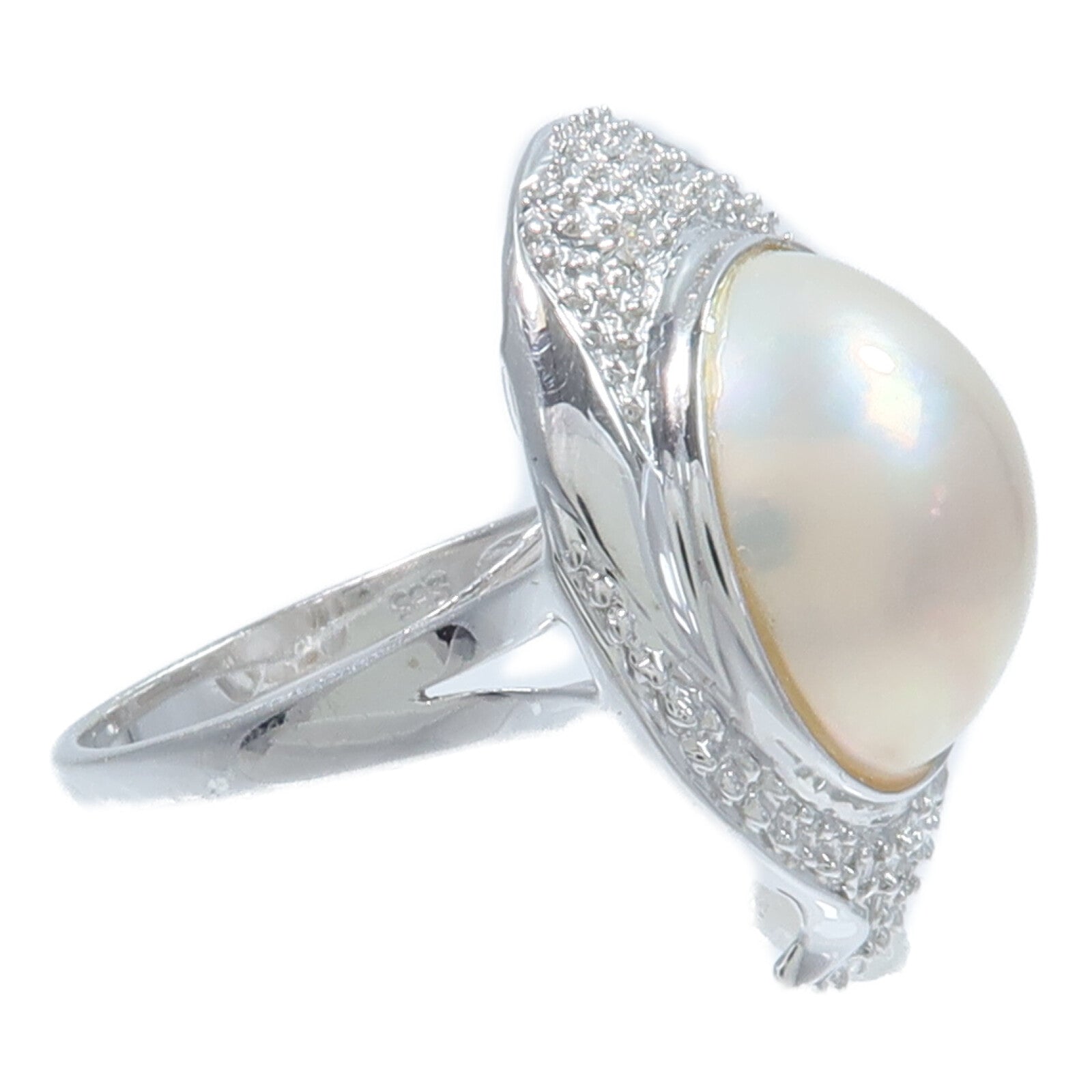 JEWELRY 14K白金Pearl Ring珍珠戒指