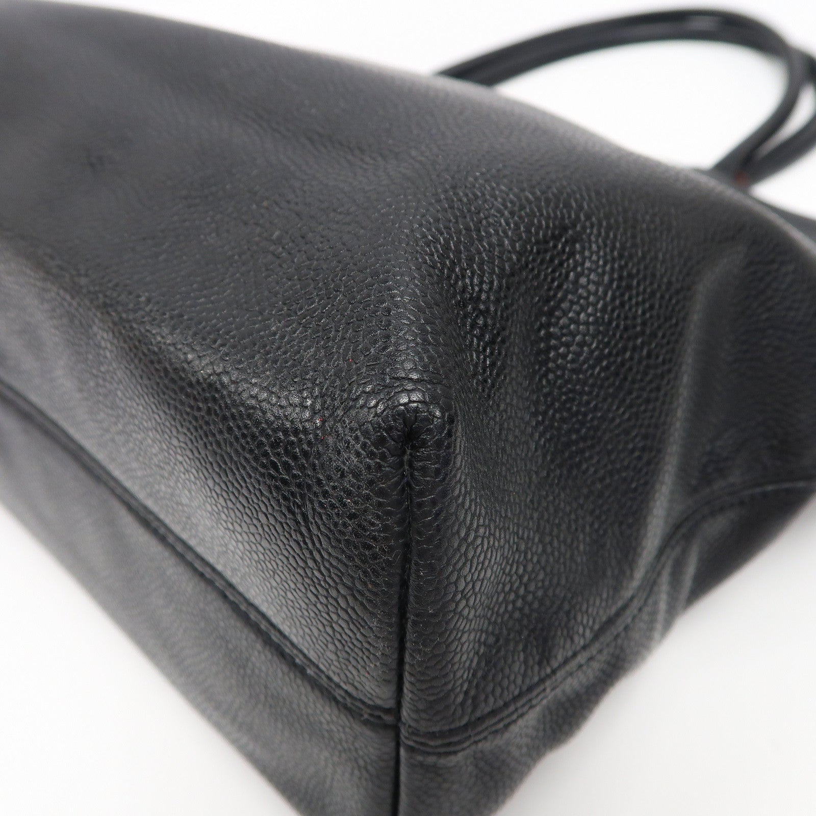 CHANEL 【激減優惠】Caviar皮革Shoulder Bag金扣肩背袋黑色