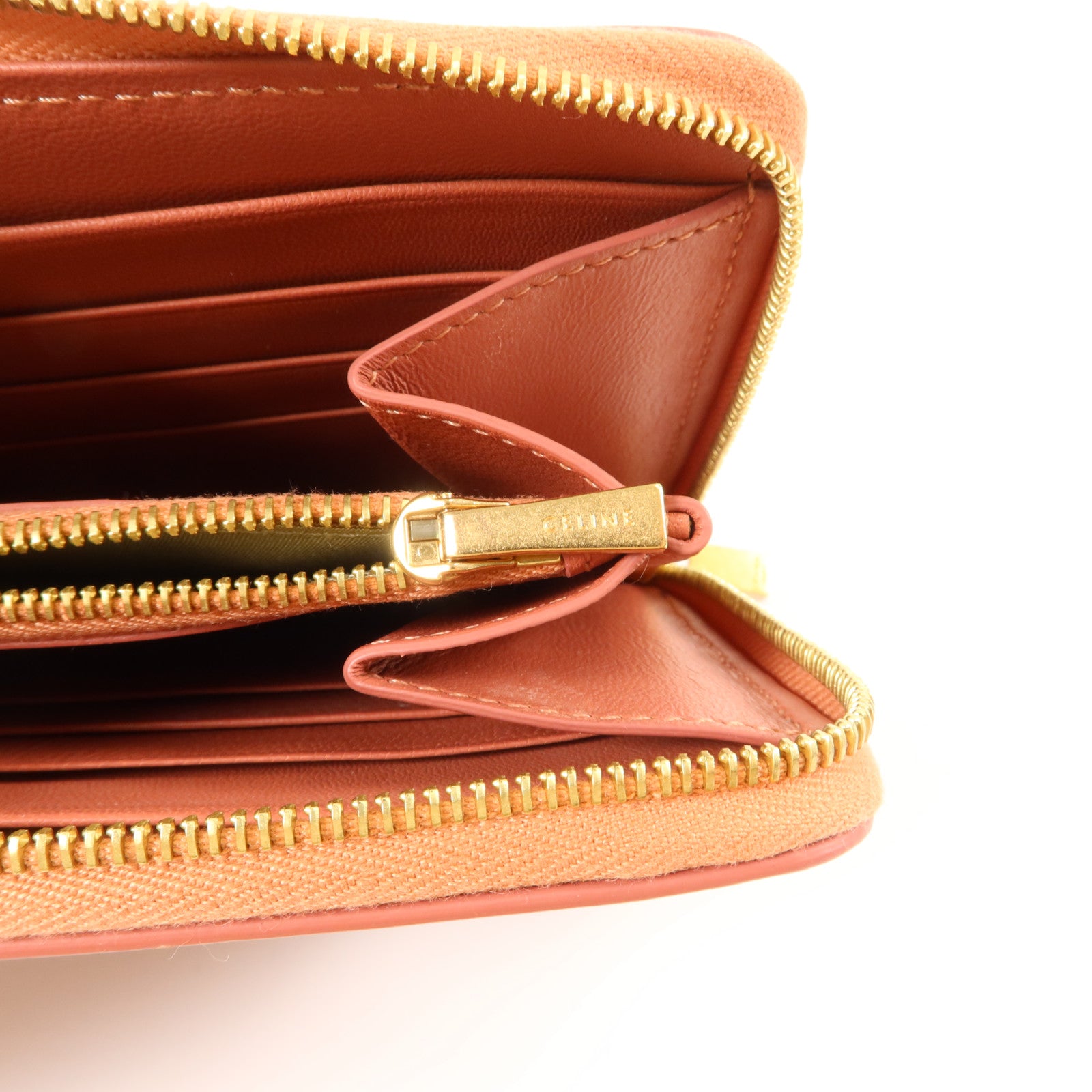 CELINE 牛皮皮革Large Zipped Wallet長錢包