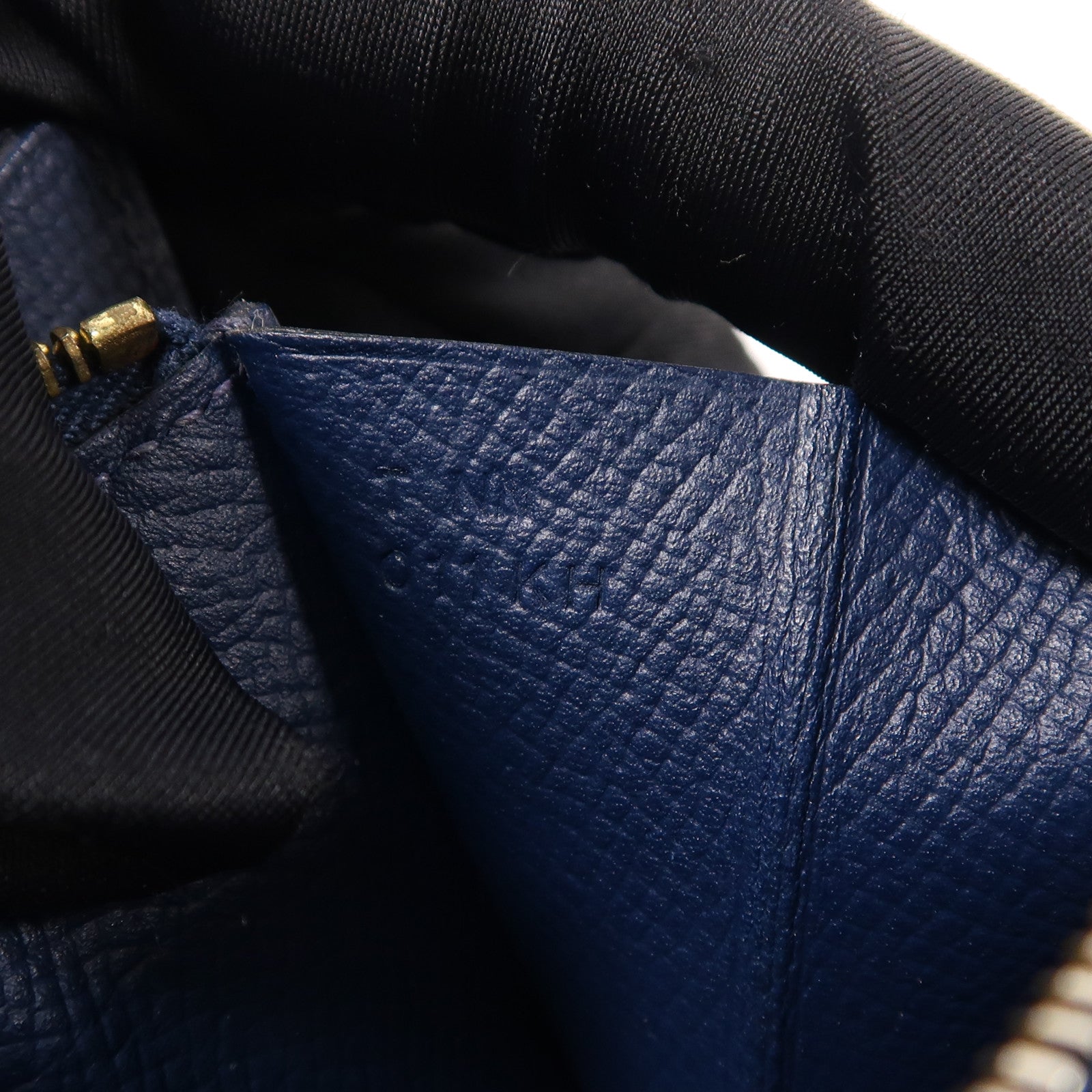 HERMES Epsom皮革Constance Compact Wallet金扣錢包Bleu Saphir