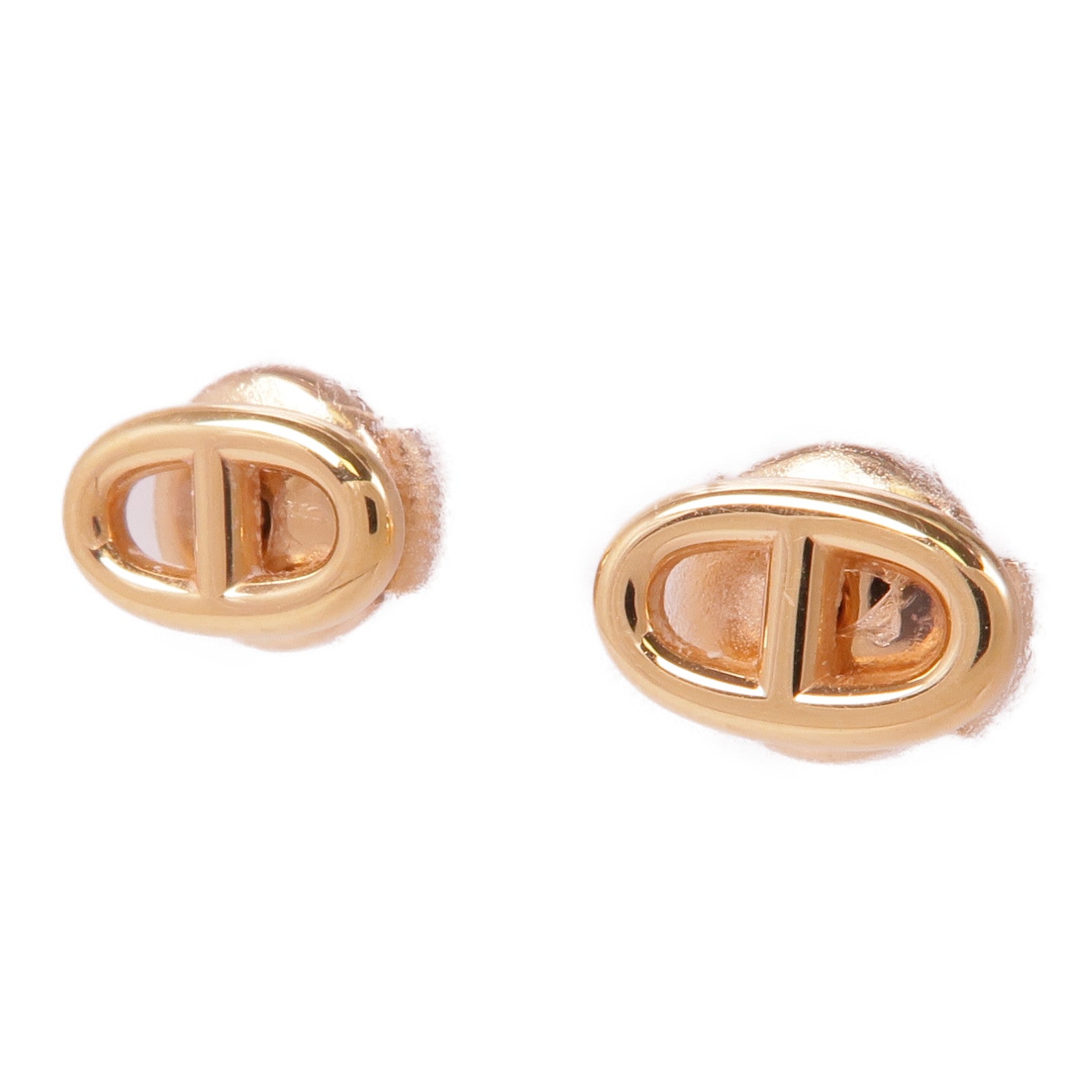 HERMES 18K玫瑰金Chaine d'ancre Earrings耳環