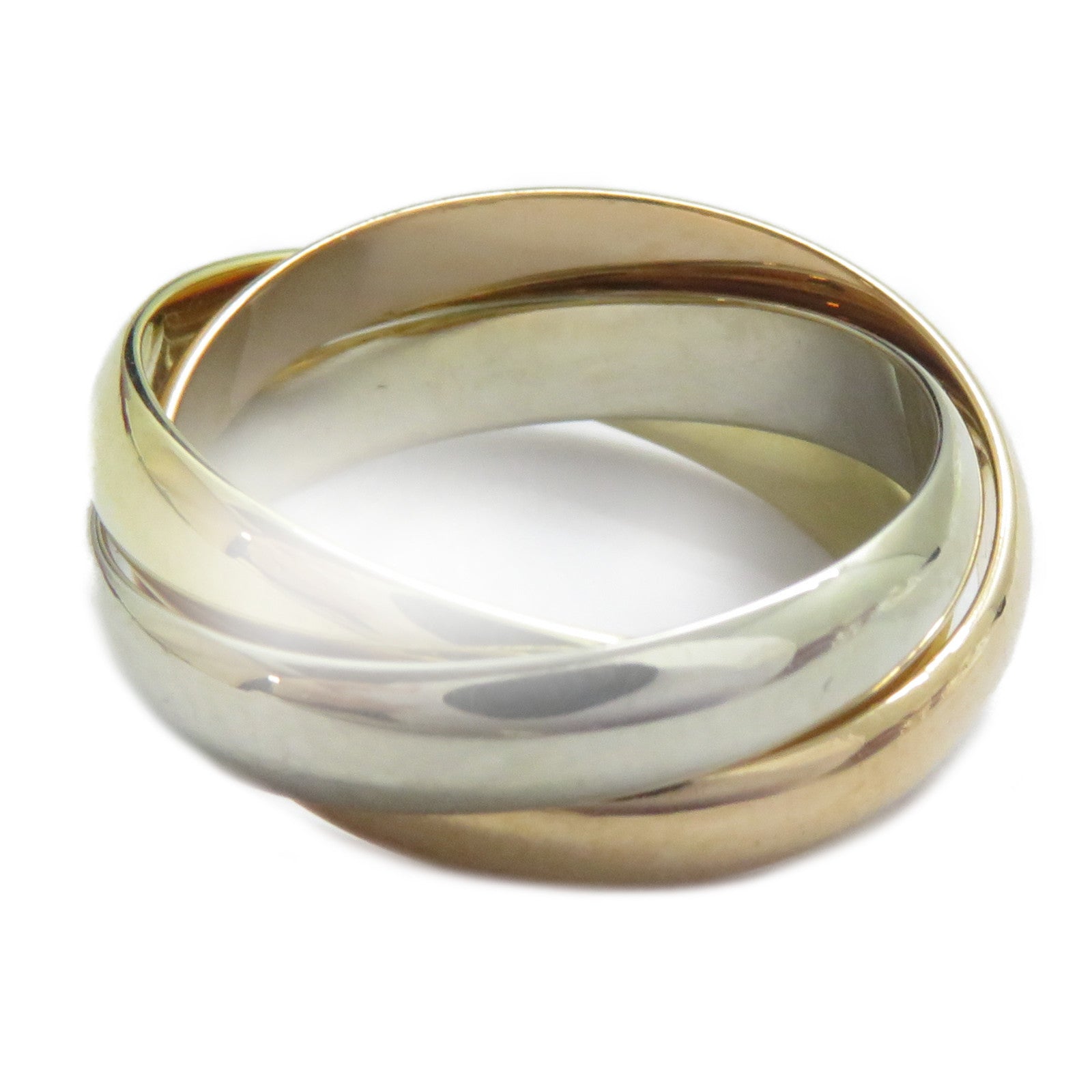 CARTIER 【激減優惠】18K黃金/白金/玫瑰金Trinity戒指Cartier#52/US#6