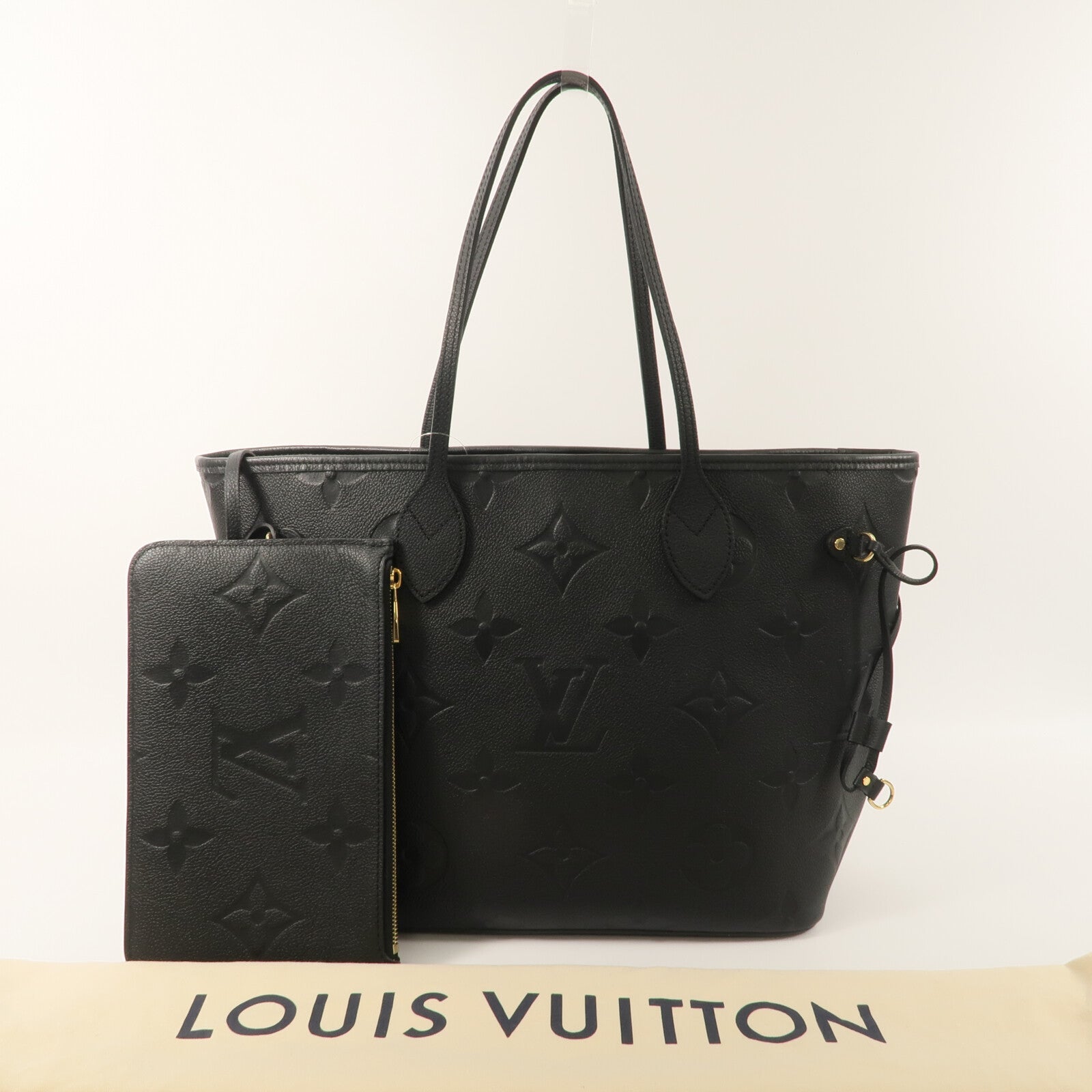 LOUIS VUITTON Monogram Empreinte Neverfull MM手挽袋