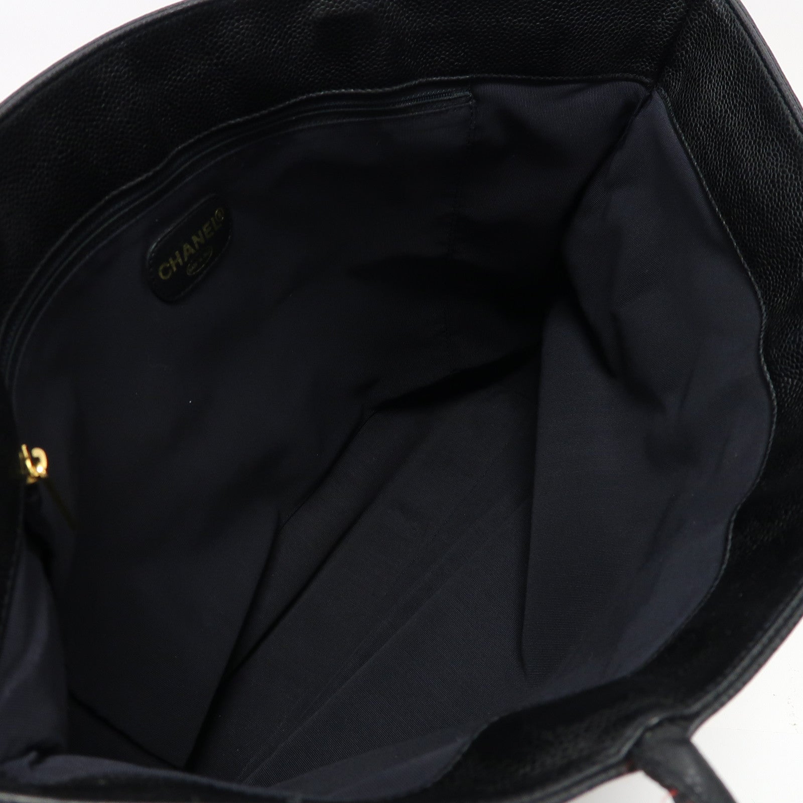 CHANEL 【激減優惠】Caviar皮革Shoulder Bag金扣肩背袋黑色