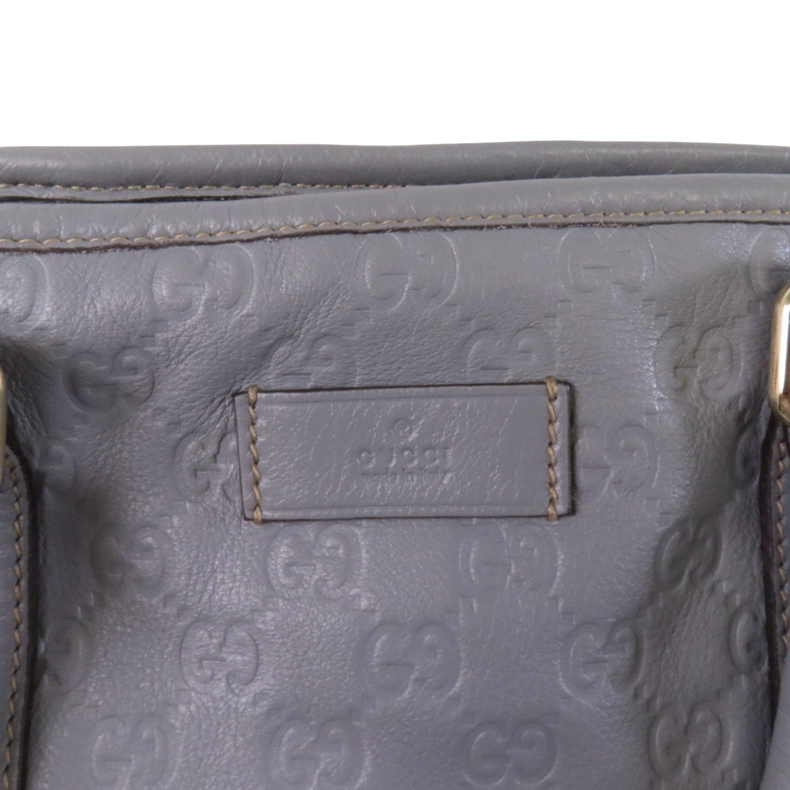 GUCCI 牛皮皮革Tote Bag金扣肩背袋
