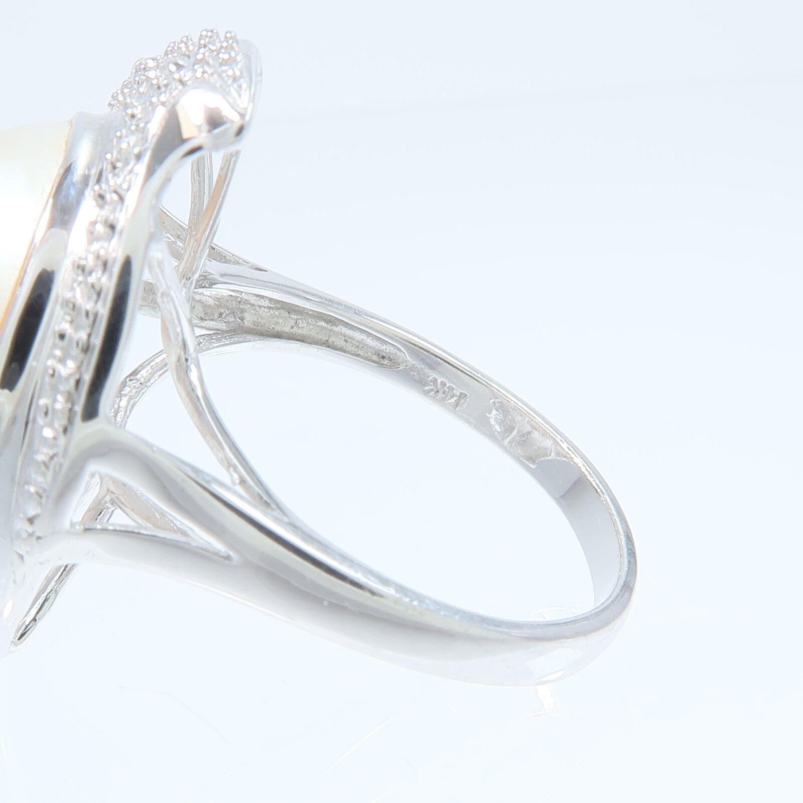 JEWELRY 14K白金Pearl Ring珍珠戒指