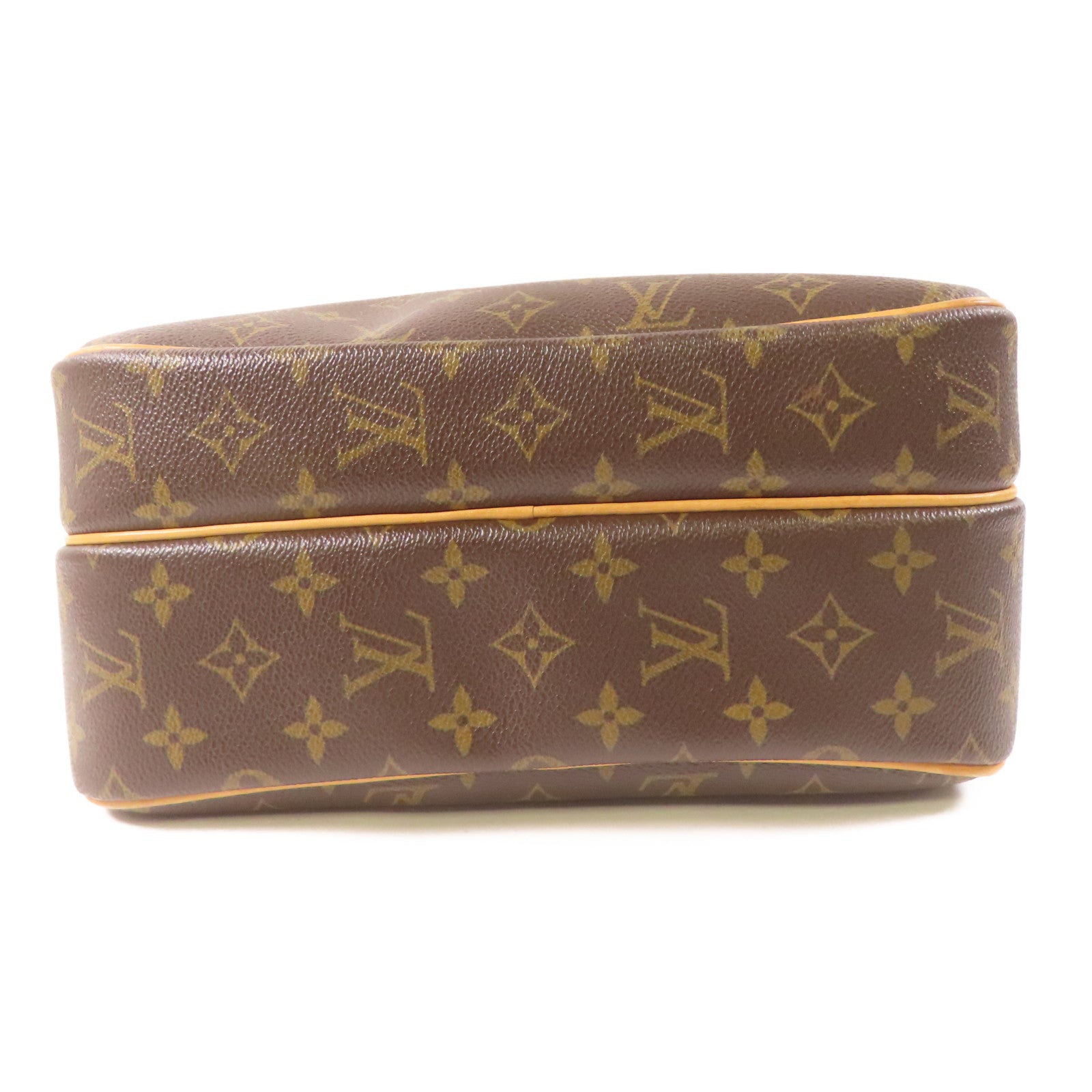 LOUIS VUITTON Monogram Reporter PM金扣肩背袋啡色
