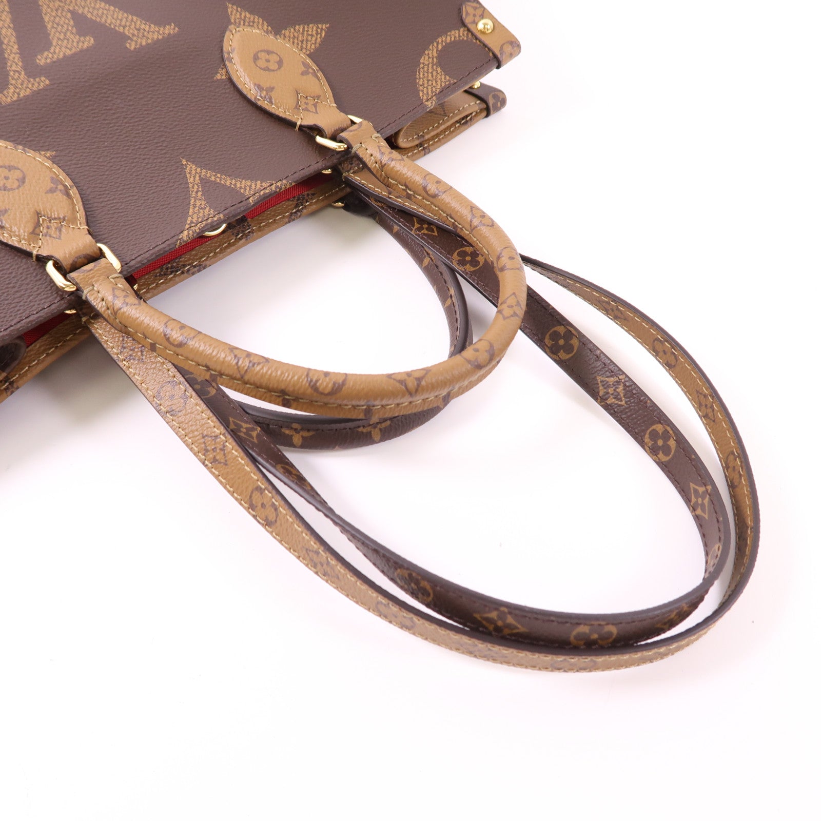 LOUIS VUITTON Monogram Giant On The Go MM金扣手挽肩背兩用袋