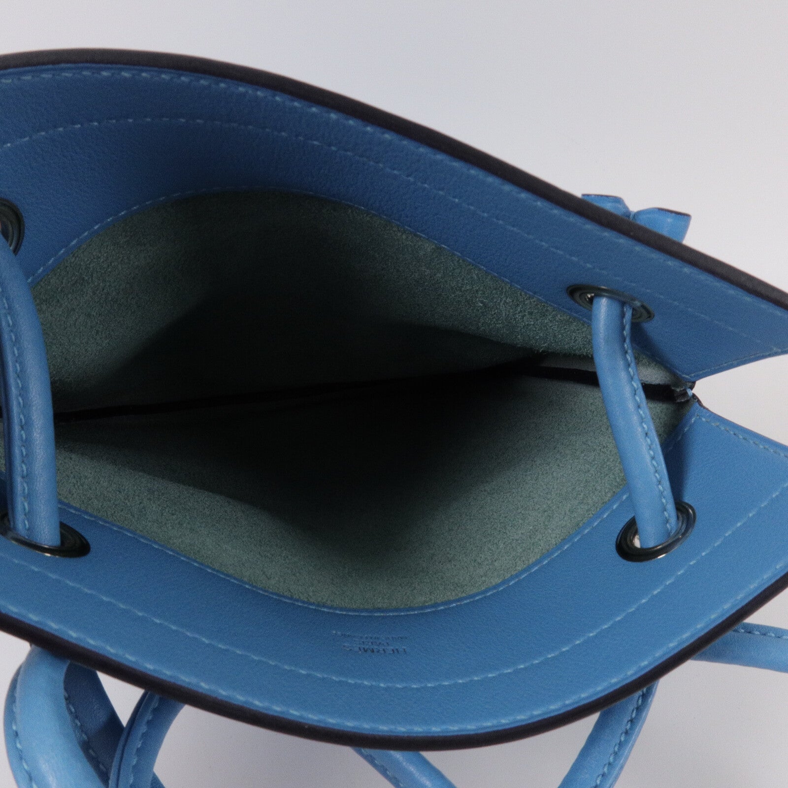 HERMES Swift皮革Aline Mini肩背袋Bleu Du Nord