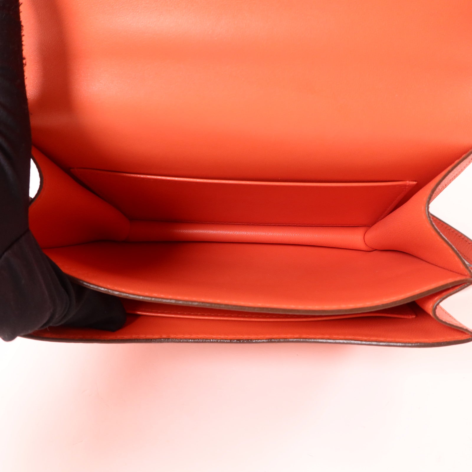 HERMES Epsom皮革Constance Mini銀扣肩背袋Rose Jaipur