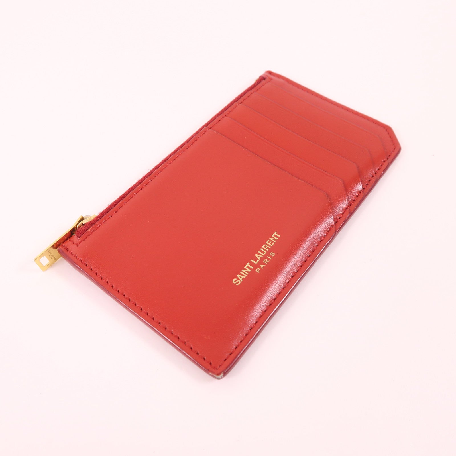 SAINT LAURENT 牛皮皮革Card case金扣卡片套