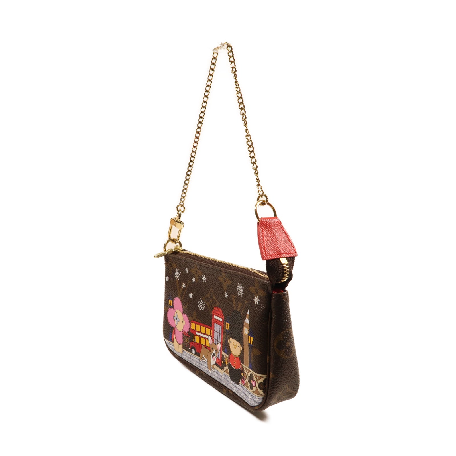 LOUIS VUITTON Monogram Mini Pochette Accessoires金扣手挽袋