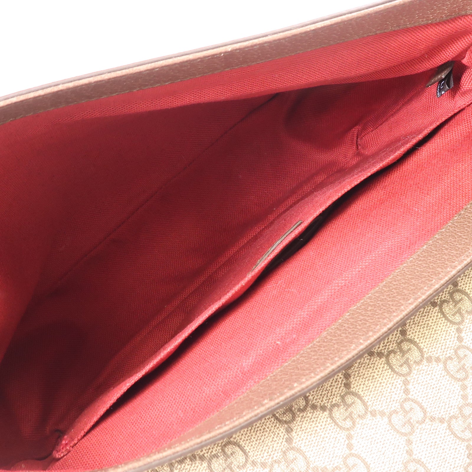 GUCCI 塗層帆布Shoulder Bag銀扣肩背袋